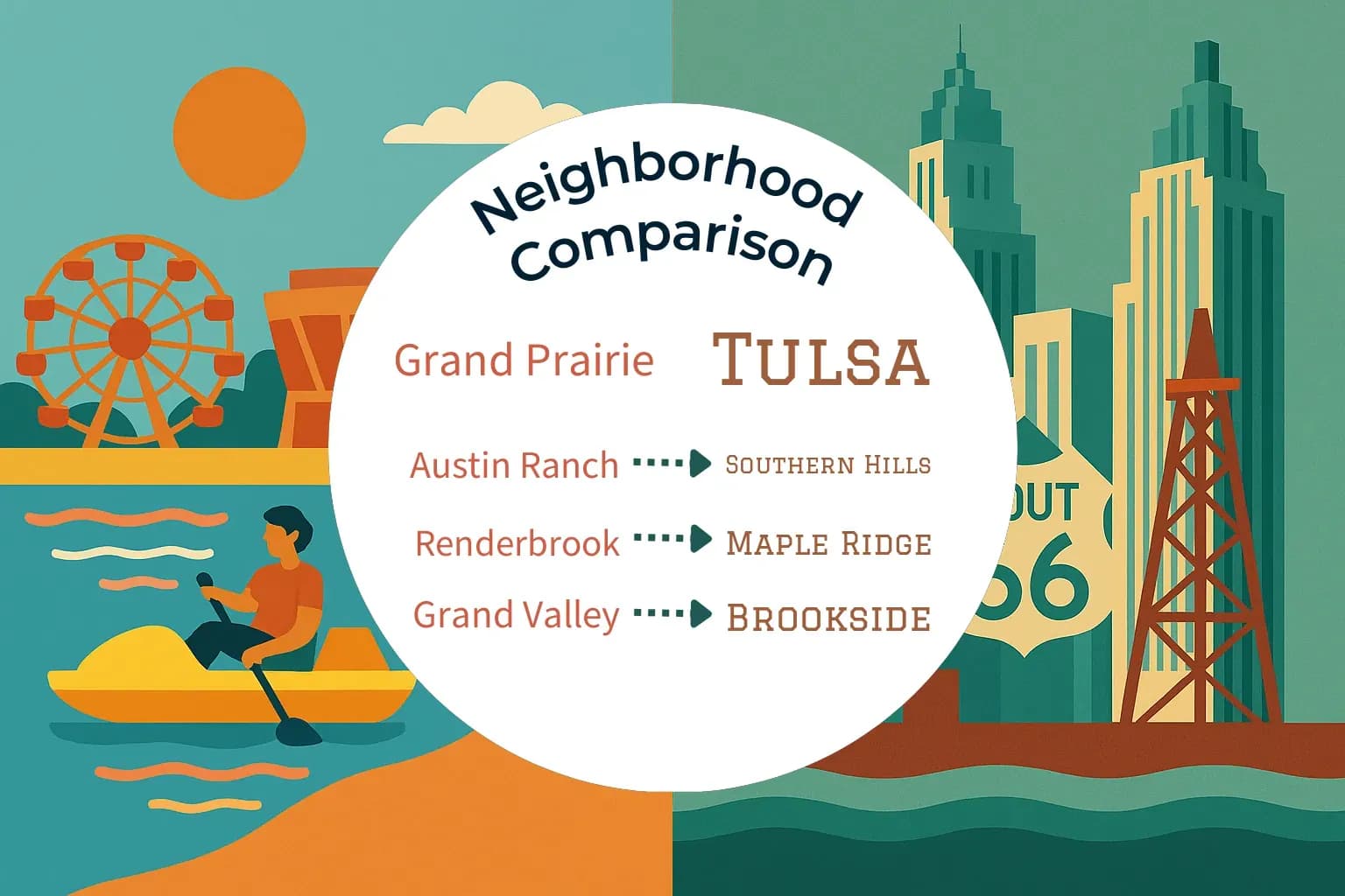 Grand Prairie vs Tulsa Neighborhood Comparison
