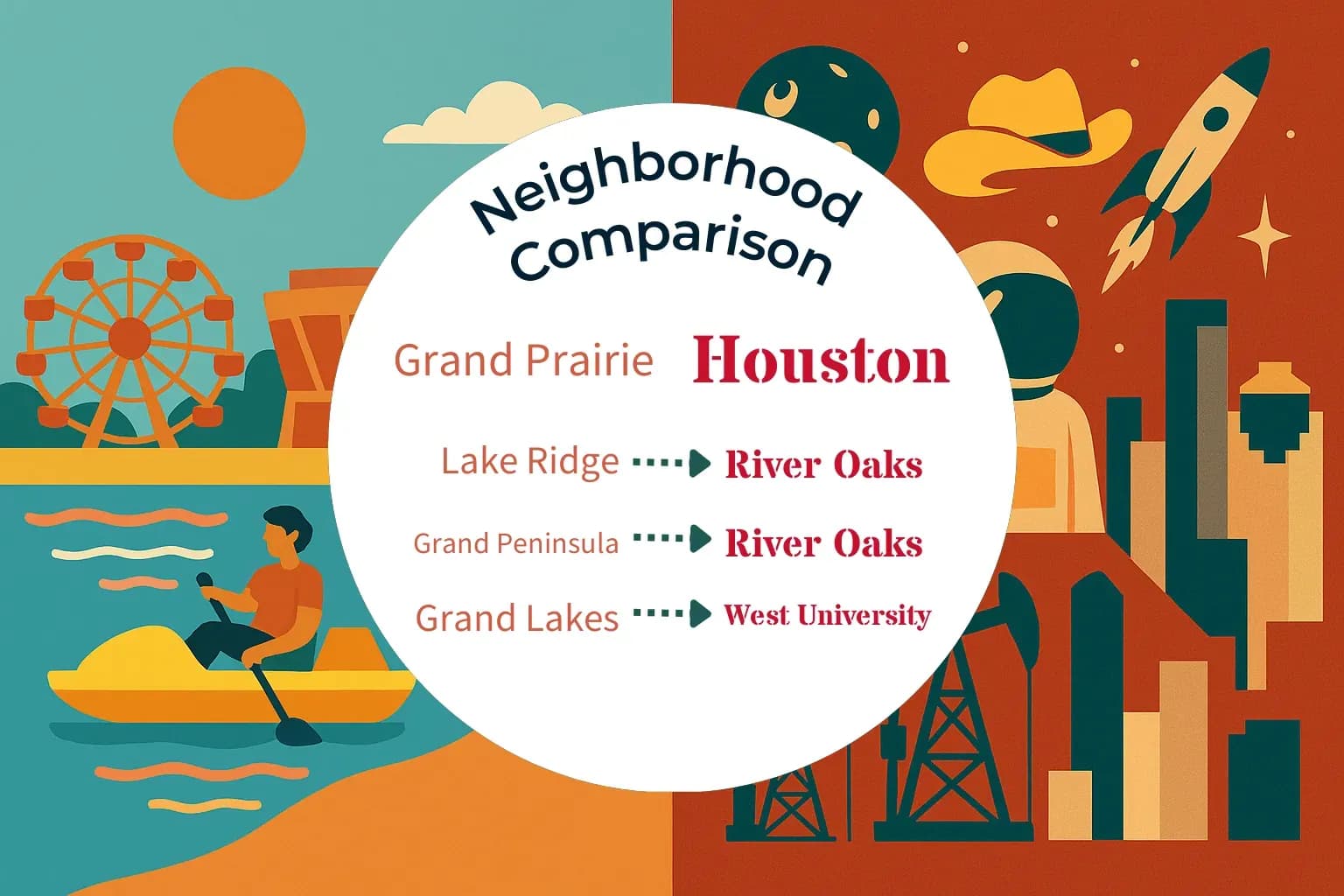 Grand Prairie vs Houston Neighborhood Comparison