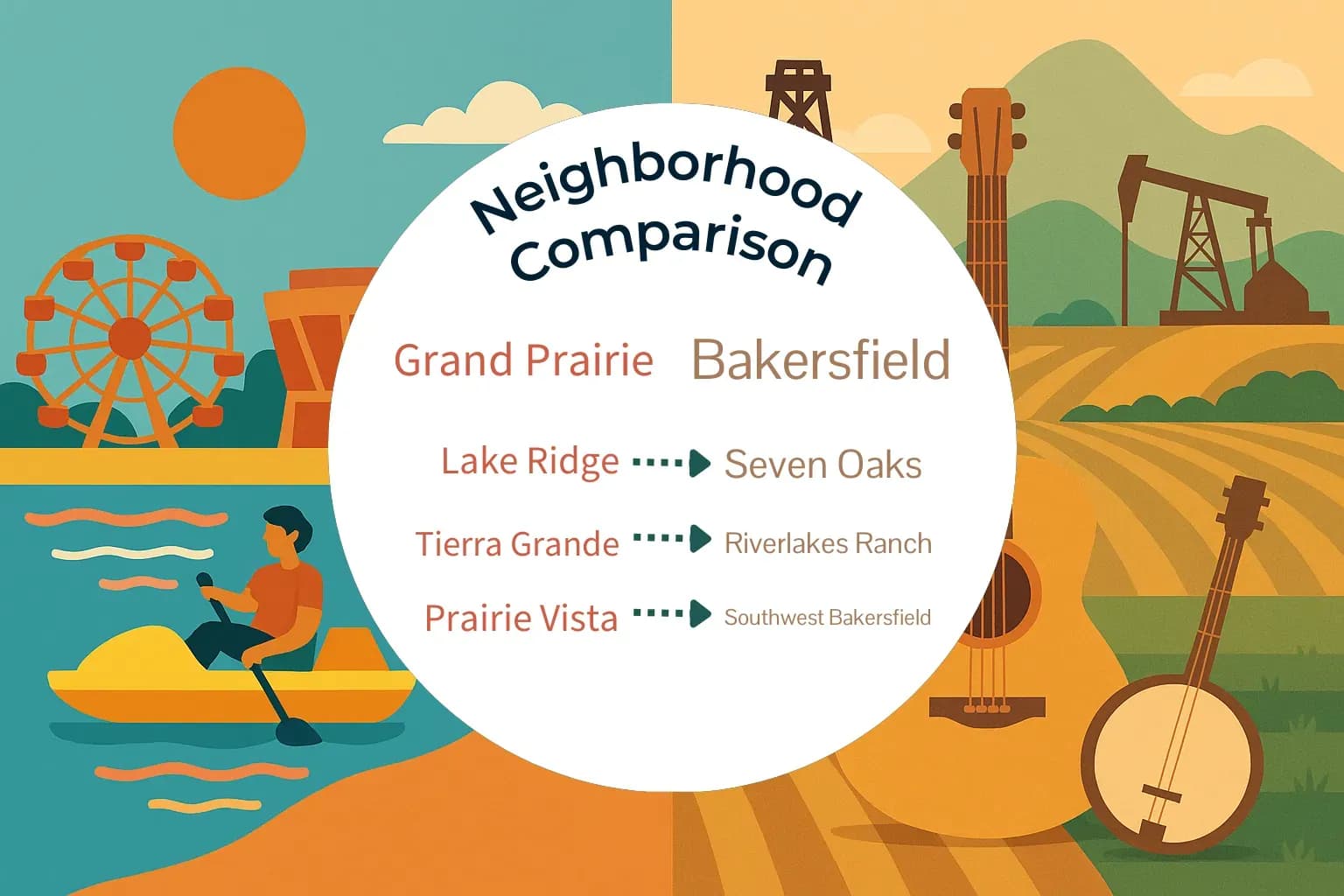 Grand Prairie vs Bakersfield Neighborhood Comparison
