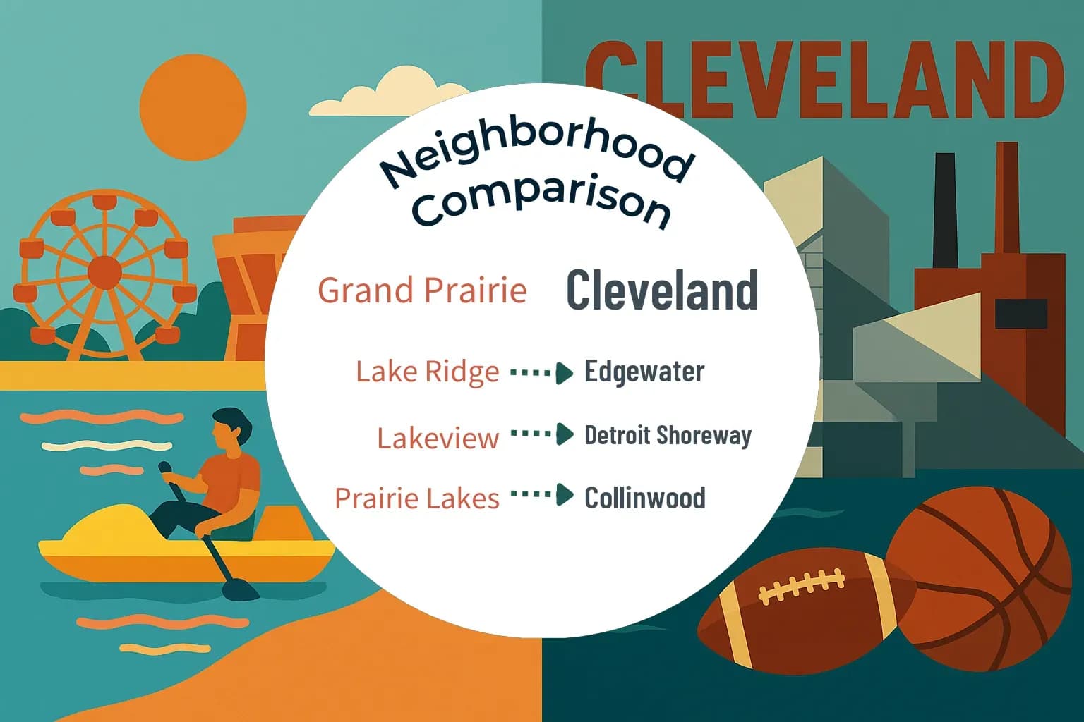 Grand Prairie vs Cleveland Neighborhood Comparison