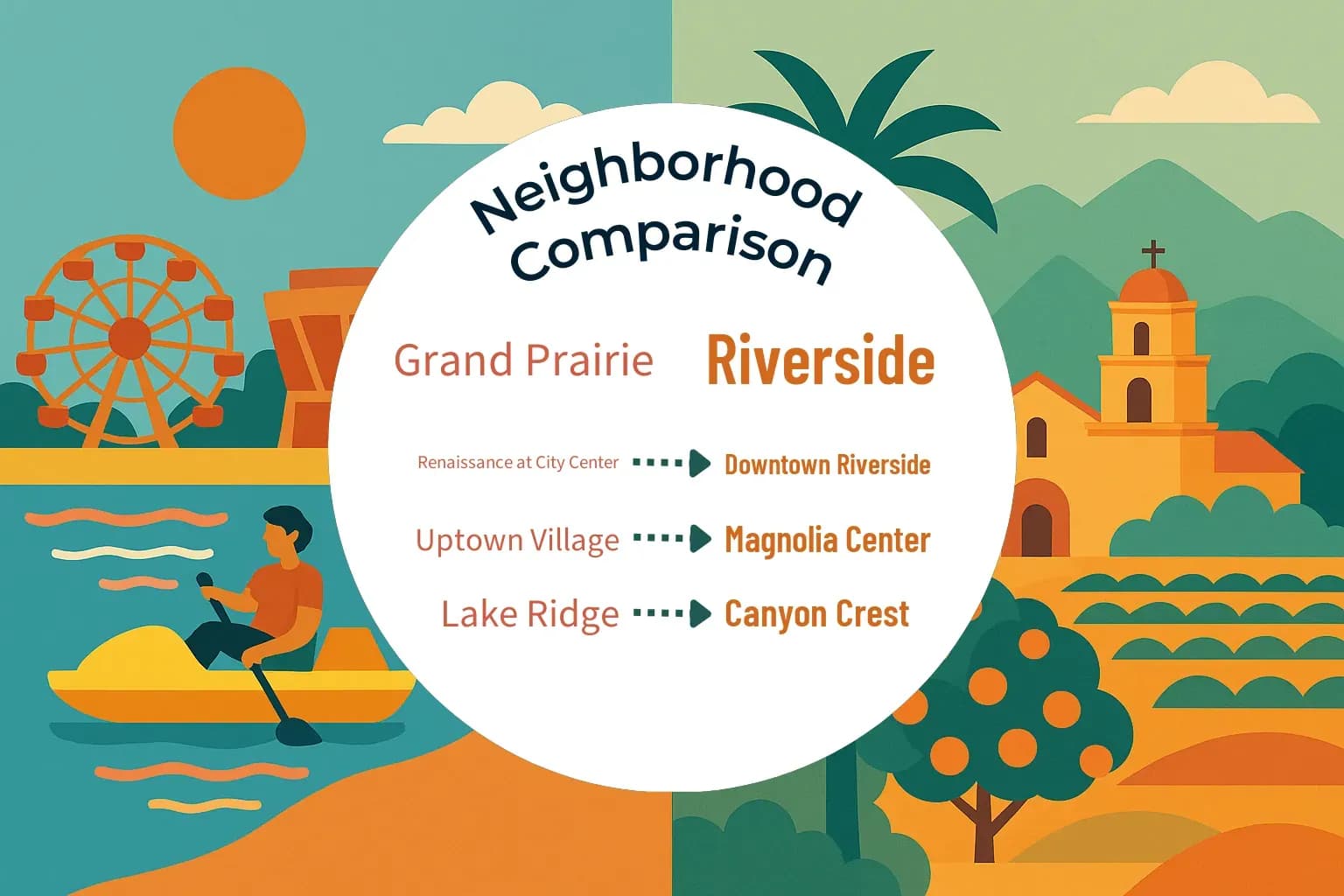 Grand Prairie vs Riverside Neighborhood Comparison