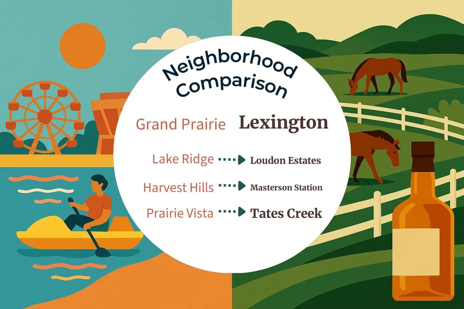 Grand Prairie vs Lexington Neighborhood Comparison