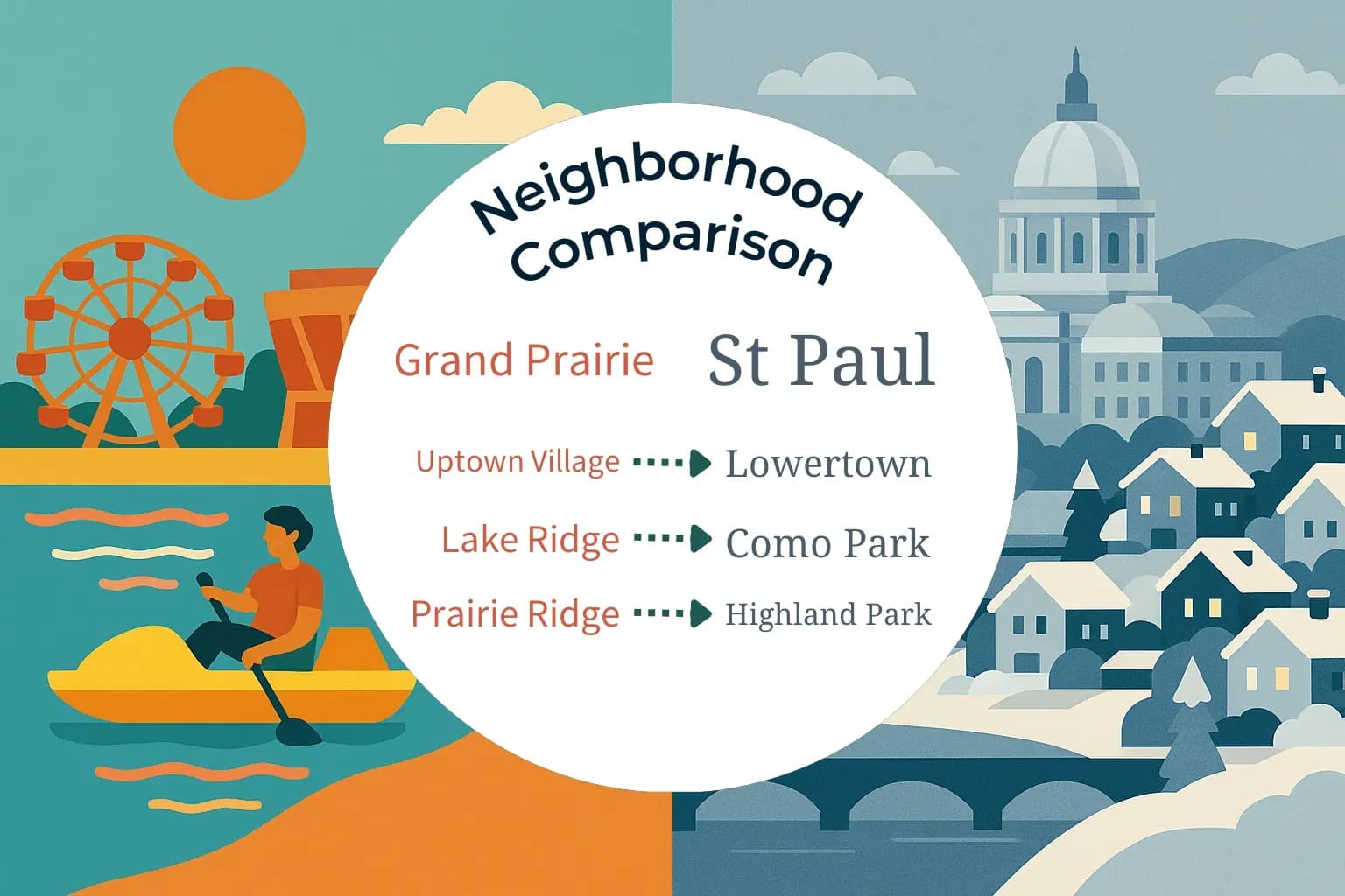 Grand Prairie vs St. Paul Neighborhood Comparison