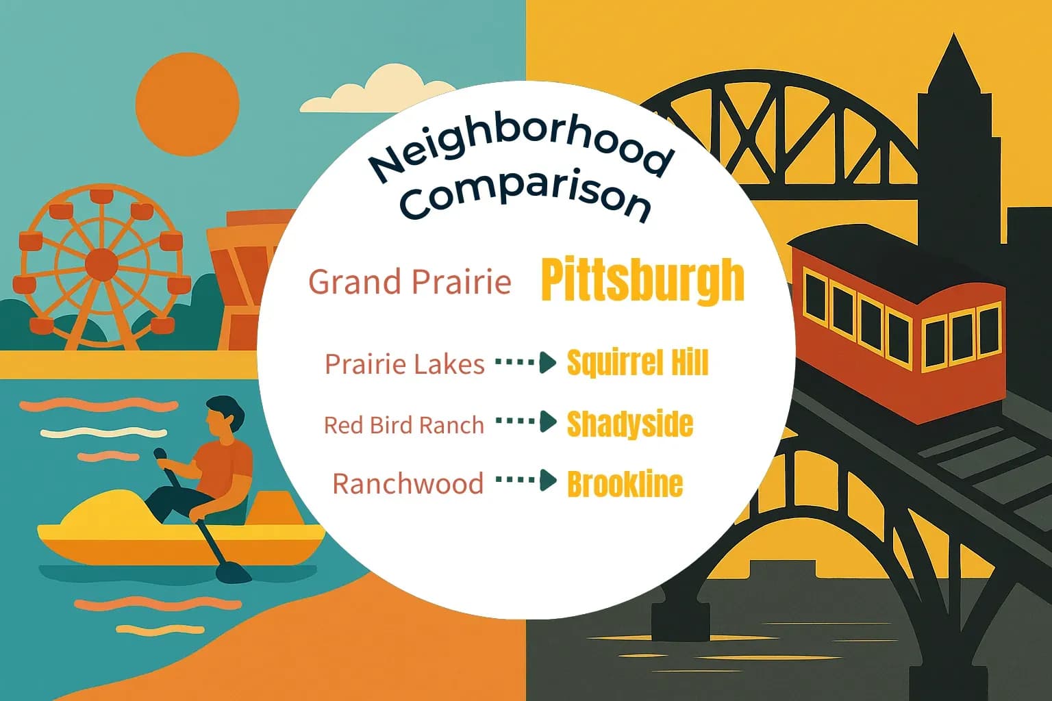 Grand Prairie vs Pittsburgh Neighborhood Comparison