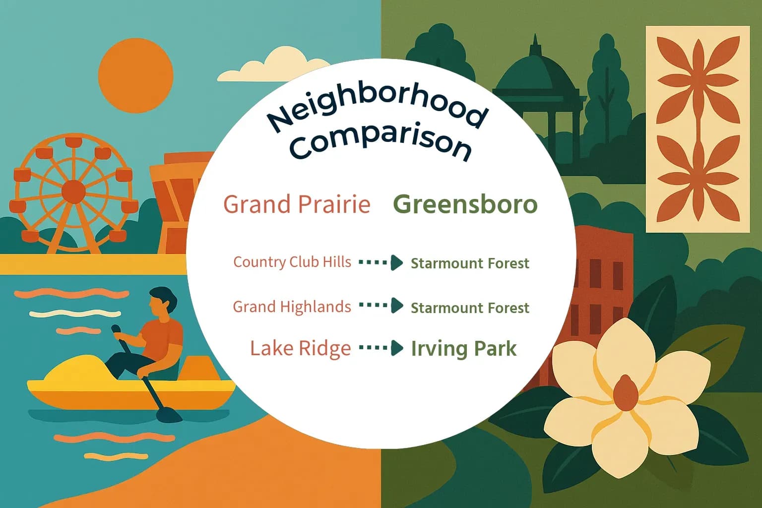 Grand Prairie vs Greensboro Neighborhood Comparison