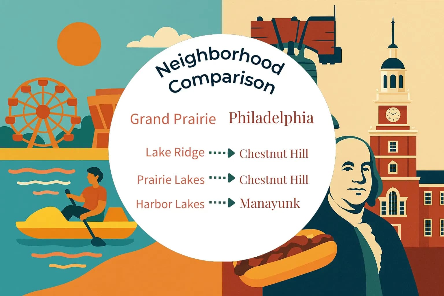 Grand Prairie vs Philadelphia Neighborhood Comparison