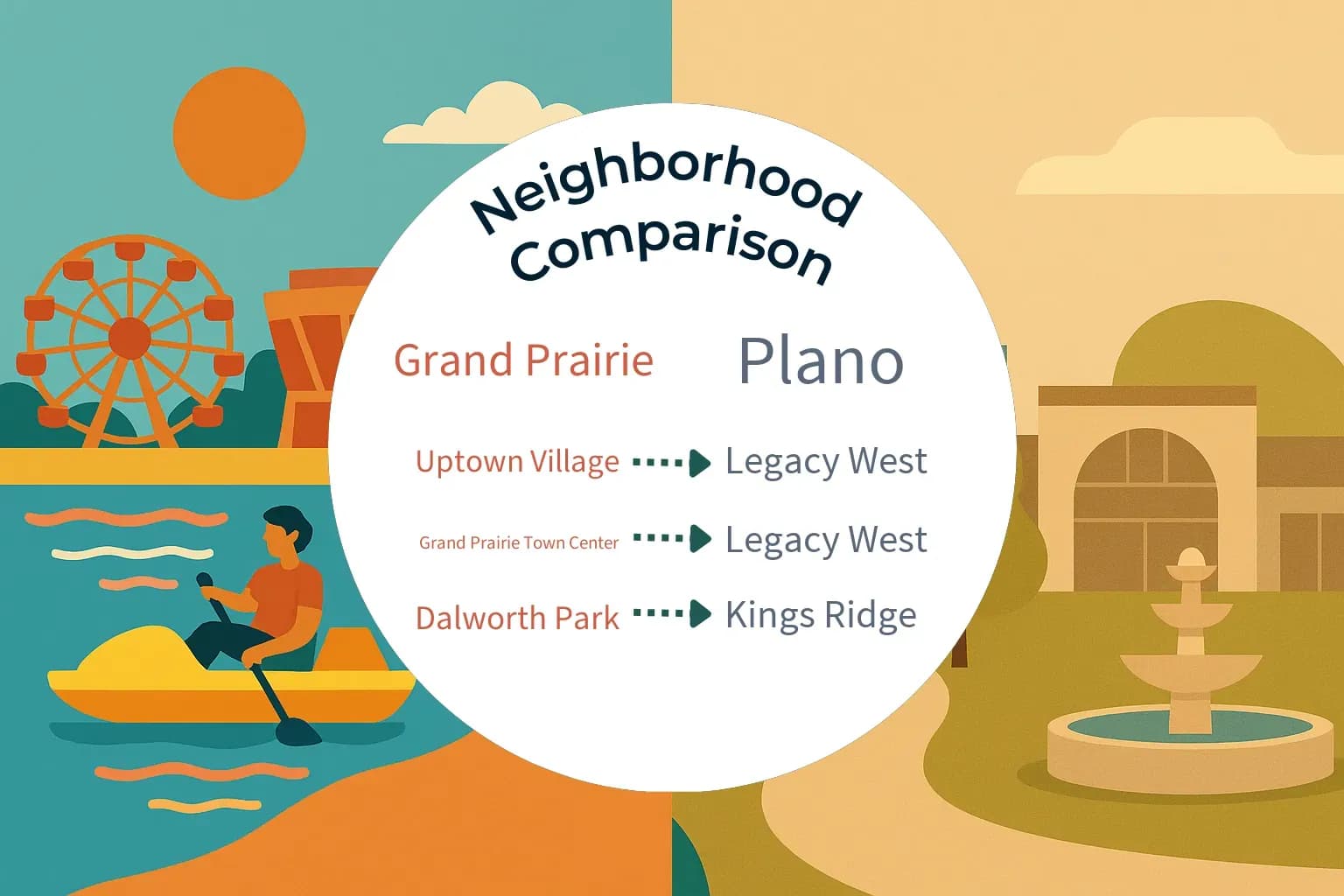 Grand Prairie vs Plano Neighborhood Comparison
