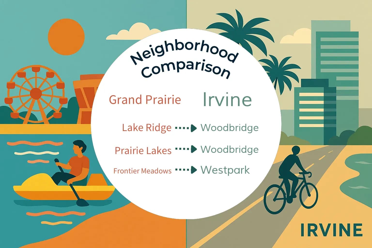 Grand Prairie vs Irvine Neighborhood Comparison
