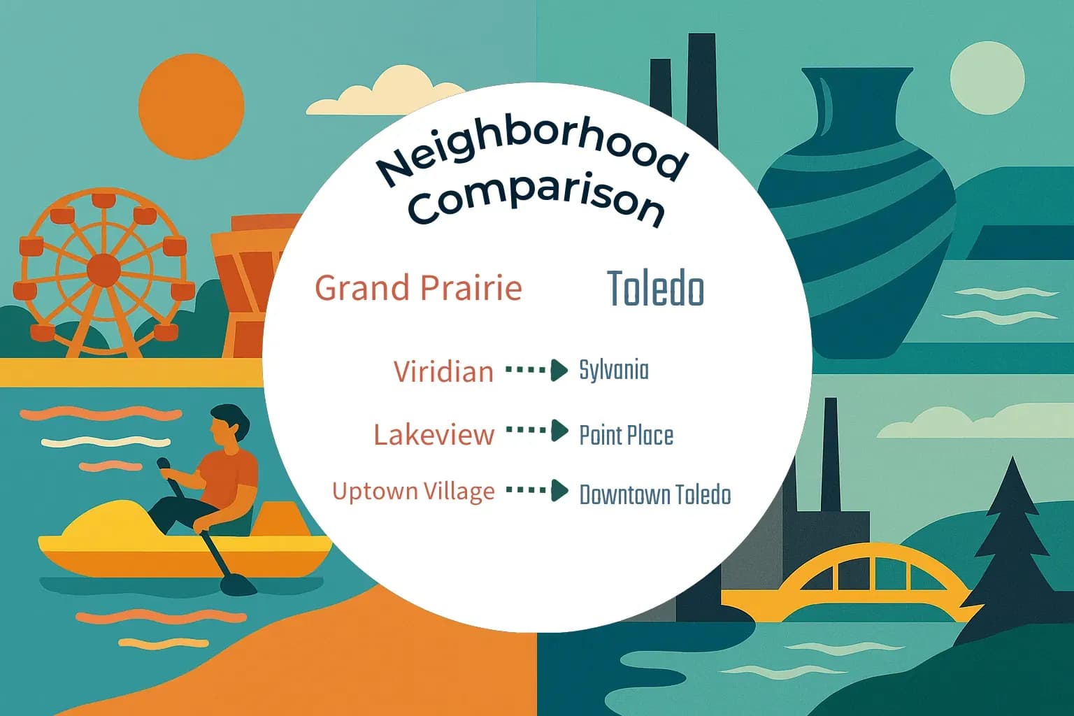 Grand Prairie vs Toledo Neighborhood Comparison