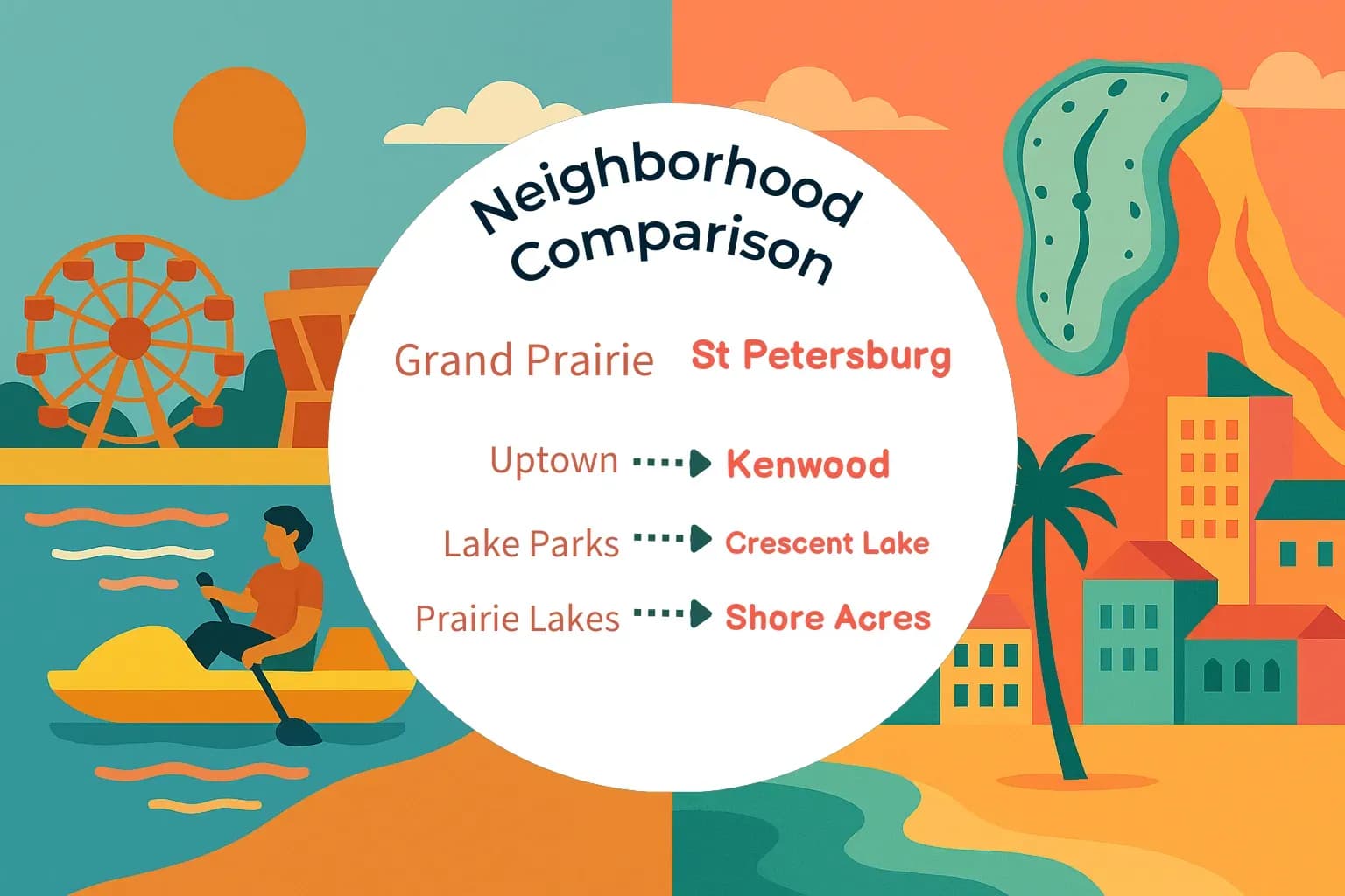 Grand Prairie vs St. Petersburg Neighborhood Comparison