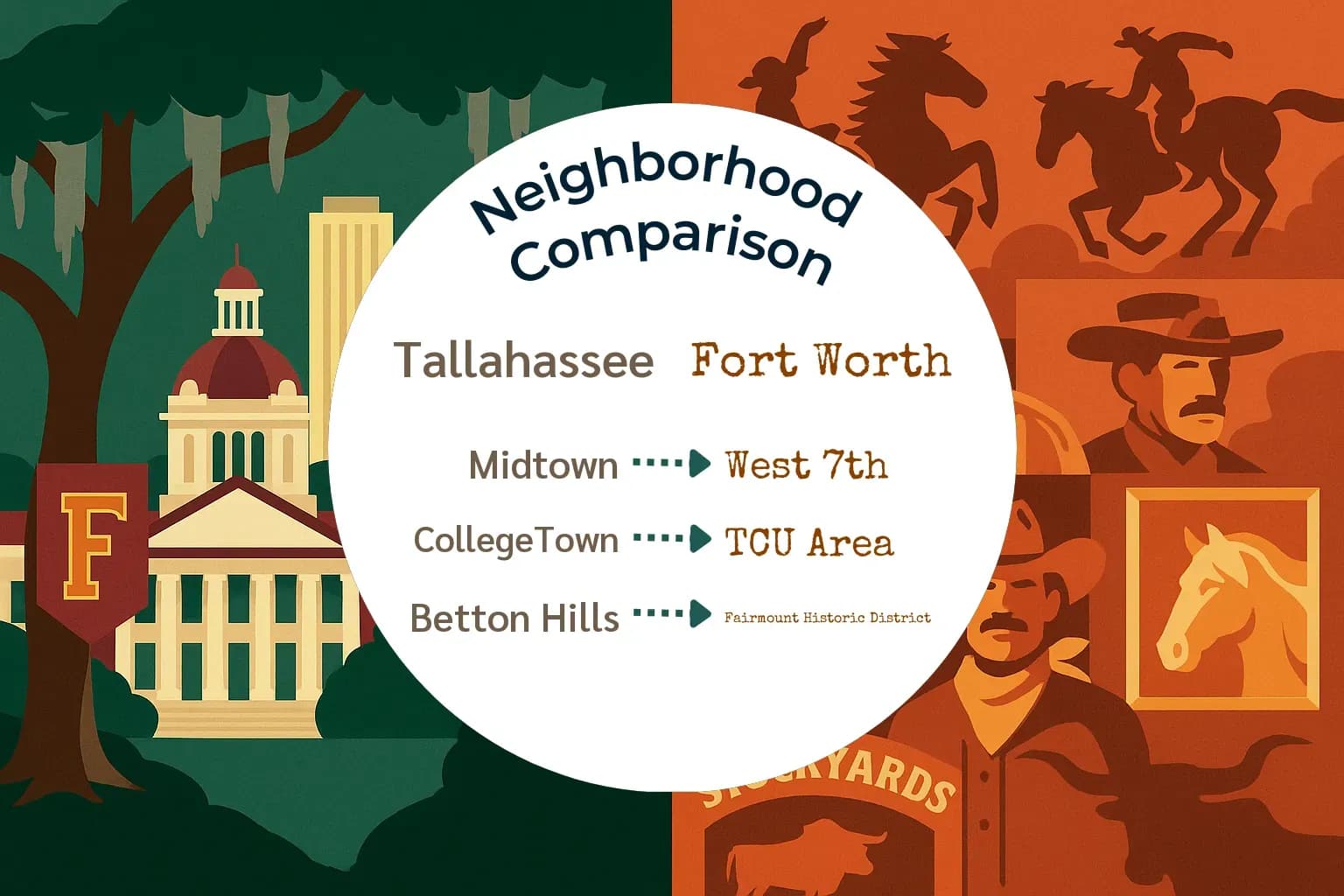 Tallahassee vs Fort Worth Neighborhood Comparison