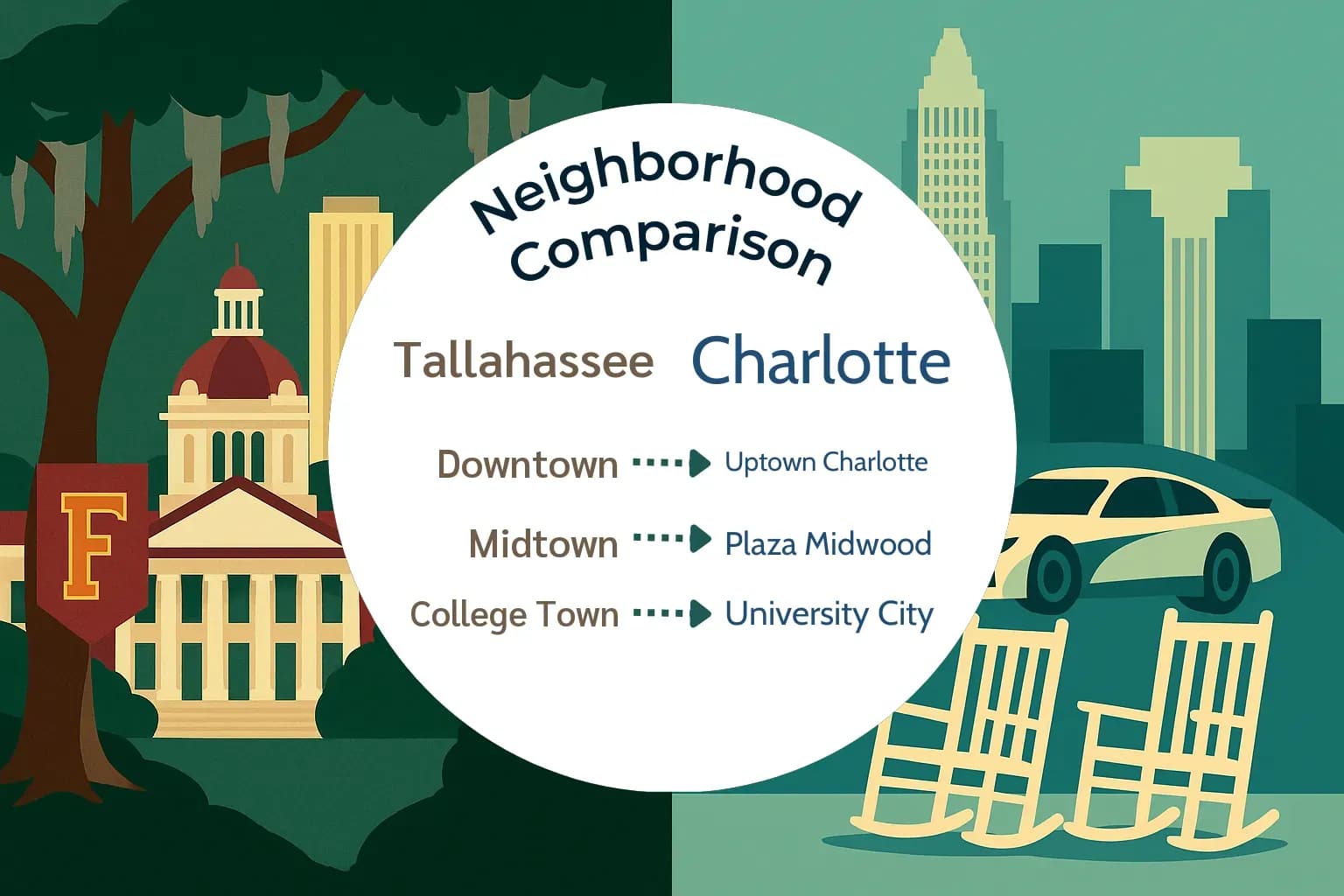 Tallahassee vs Charlotte Neighborhood Comparison