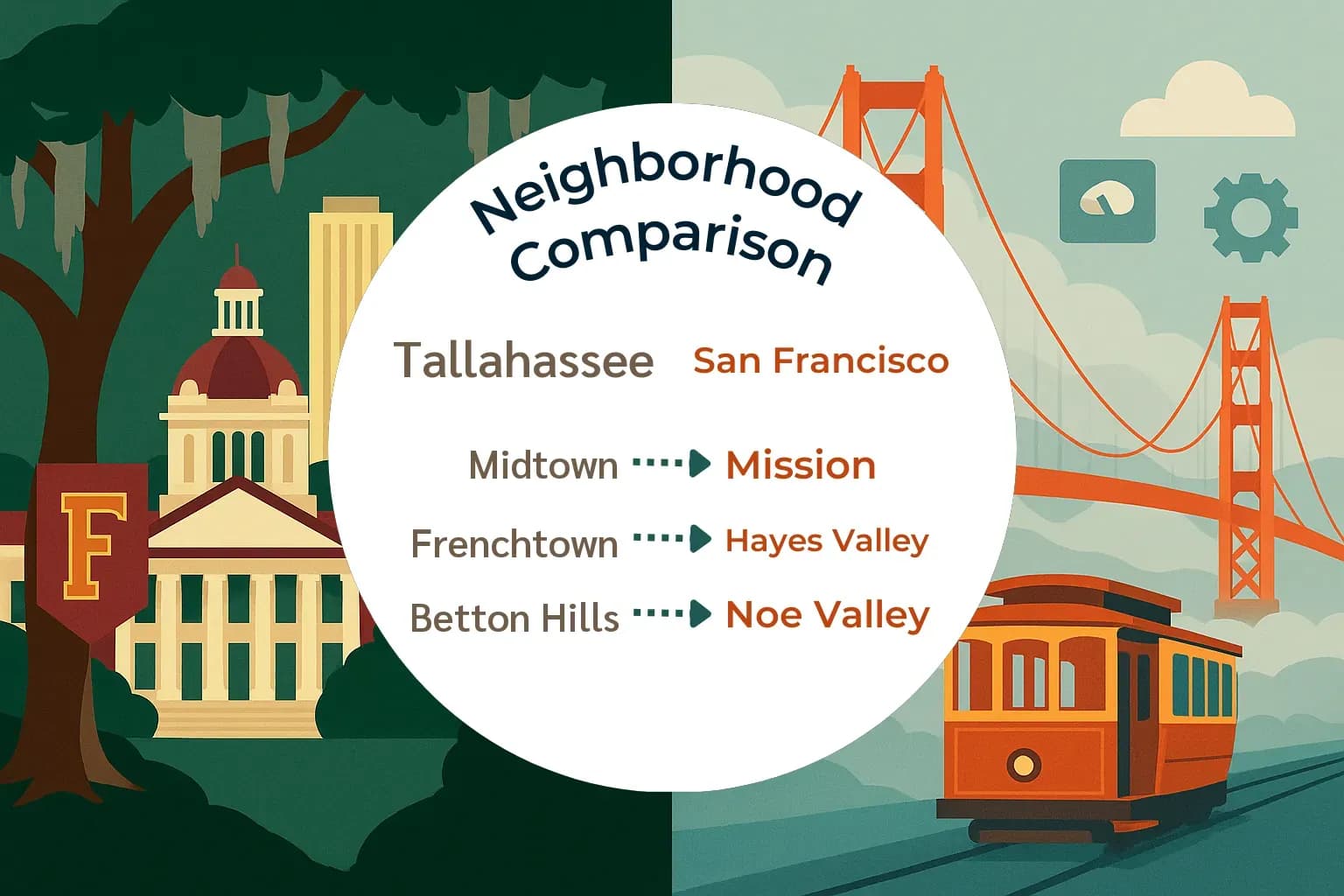 Tallahassee vs San Francisco Neighborhood Comparison