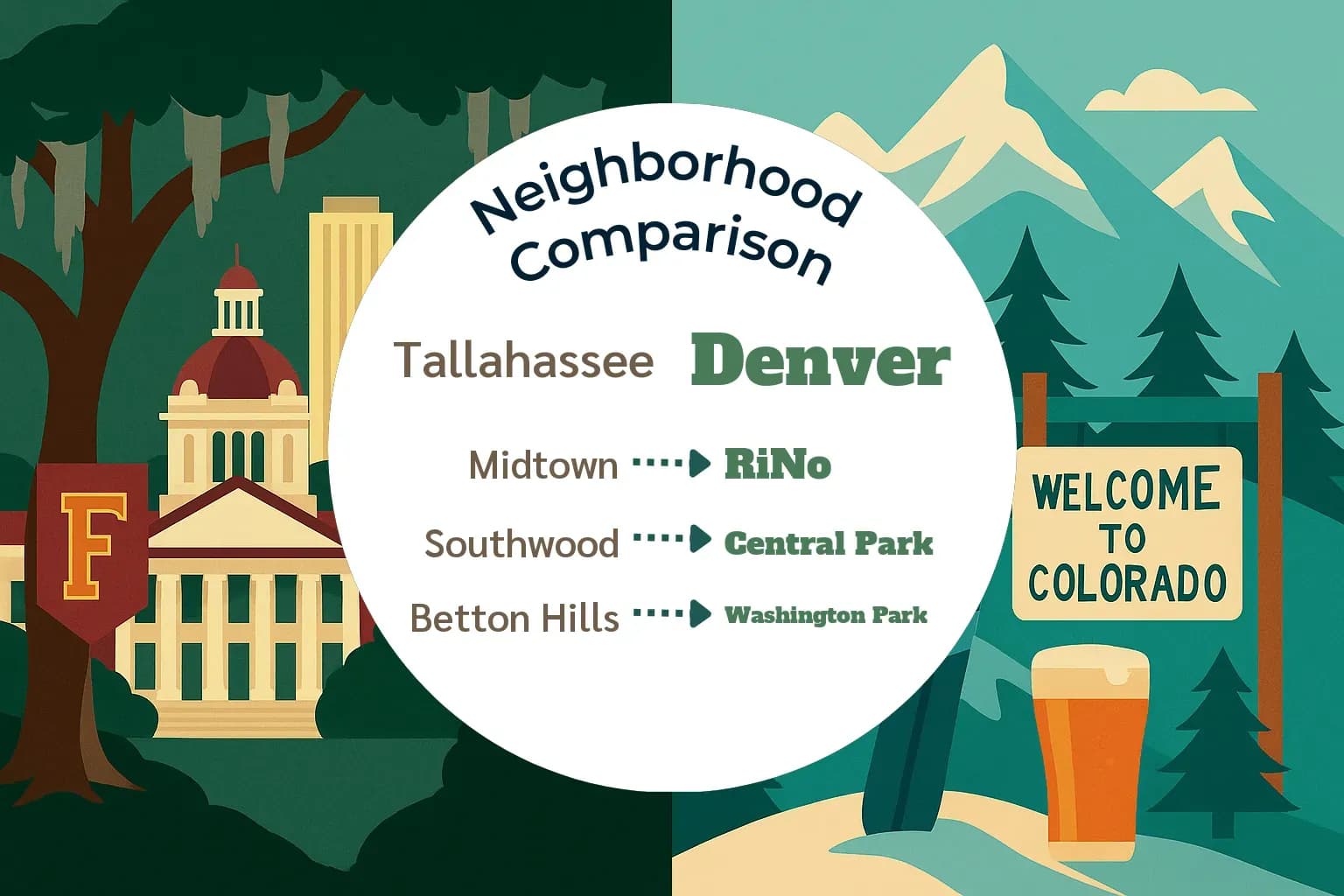Tallahassee vs Denver Neighborhood Comparison