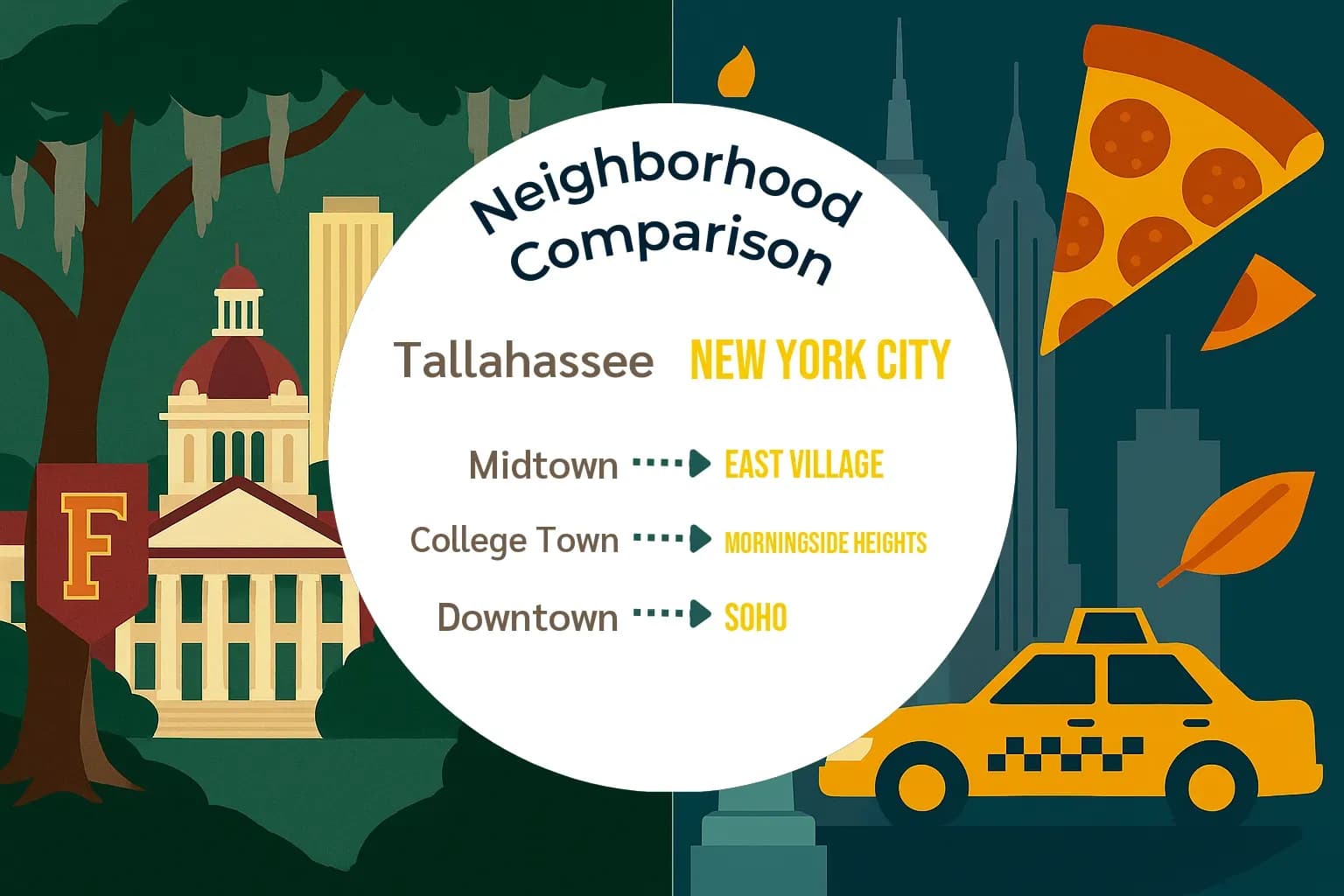 Tallahassee vs New York City Neighborhood Comparison