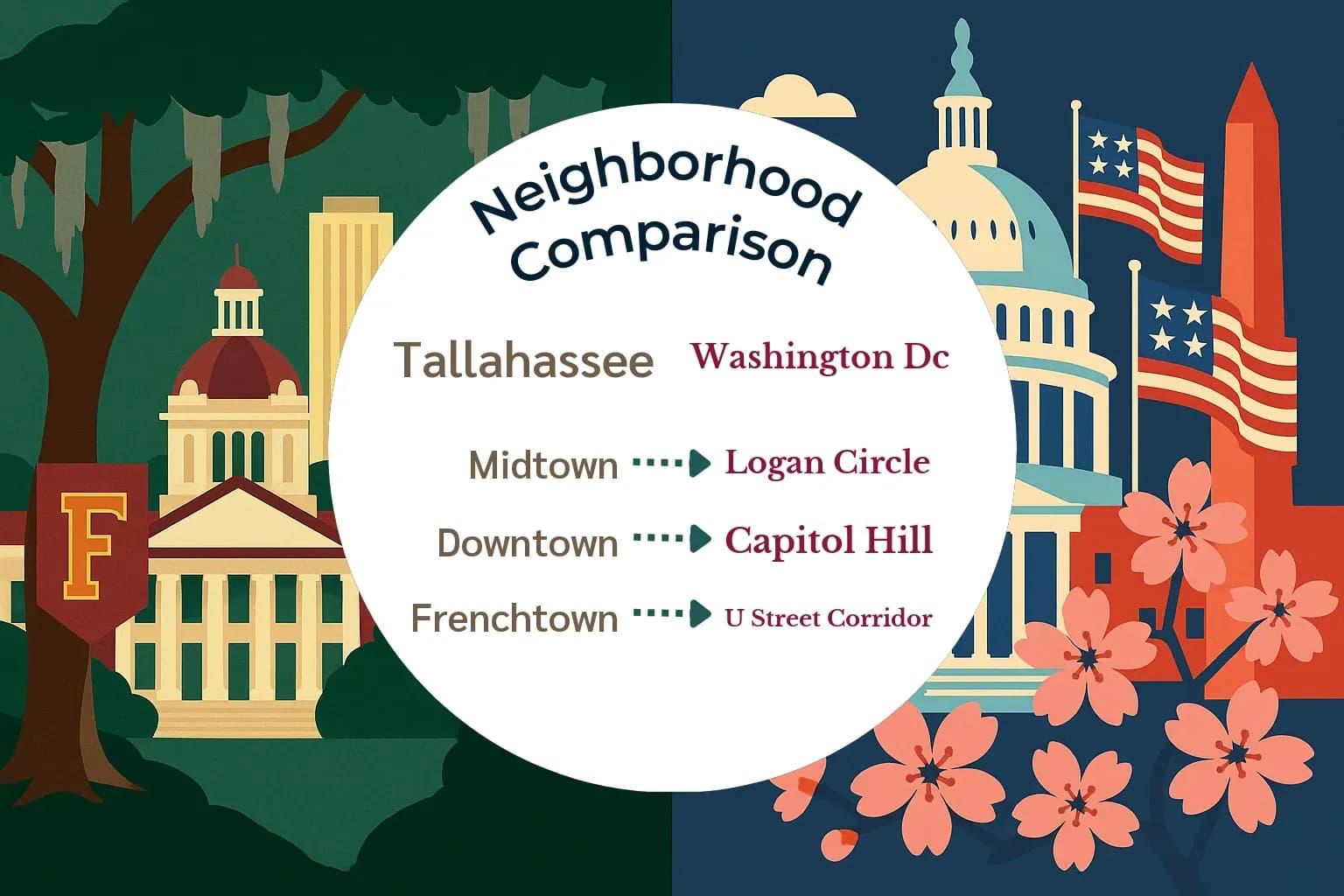 Tallahassee vs Washington DC Neighborhood Comparison