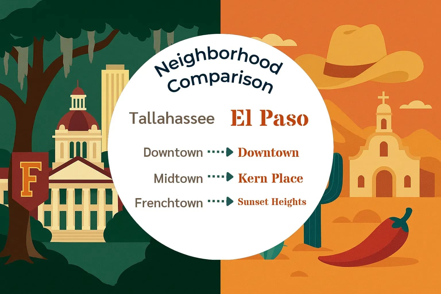 Tallahassee vs El Paso Neighborhood Comparison