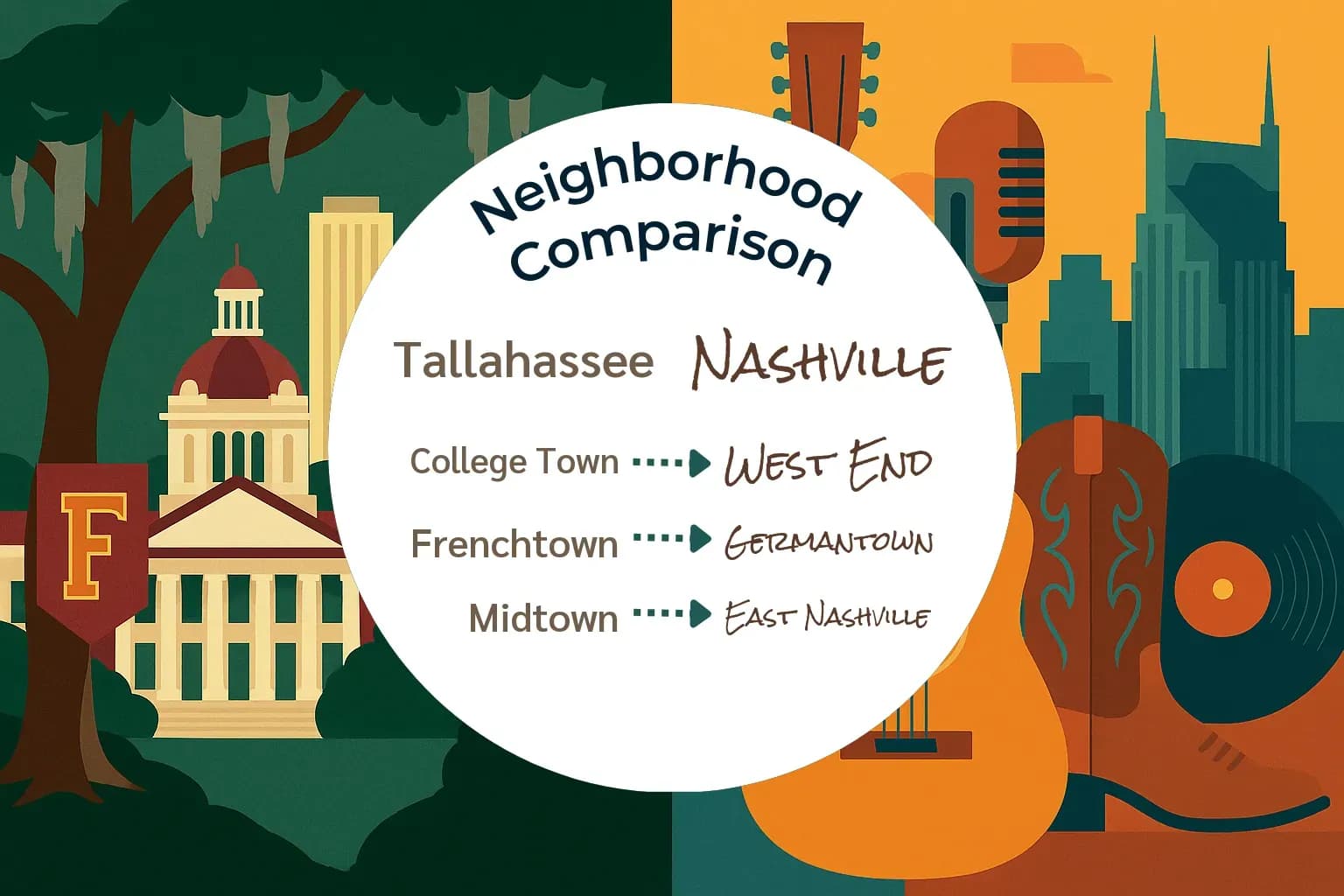 Tallahassee vs Nashville Neighborhood Comparison