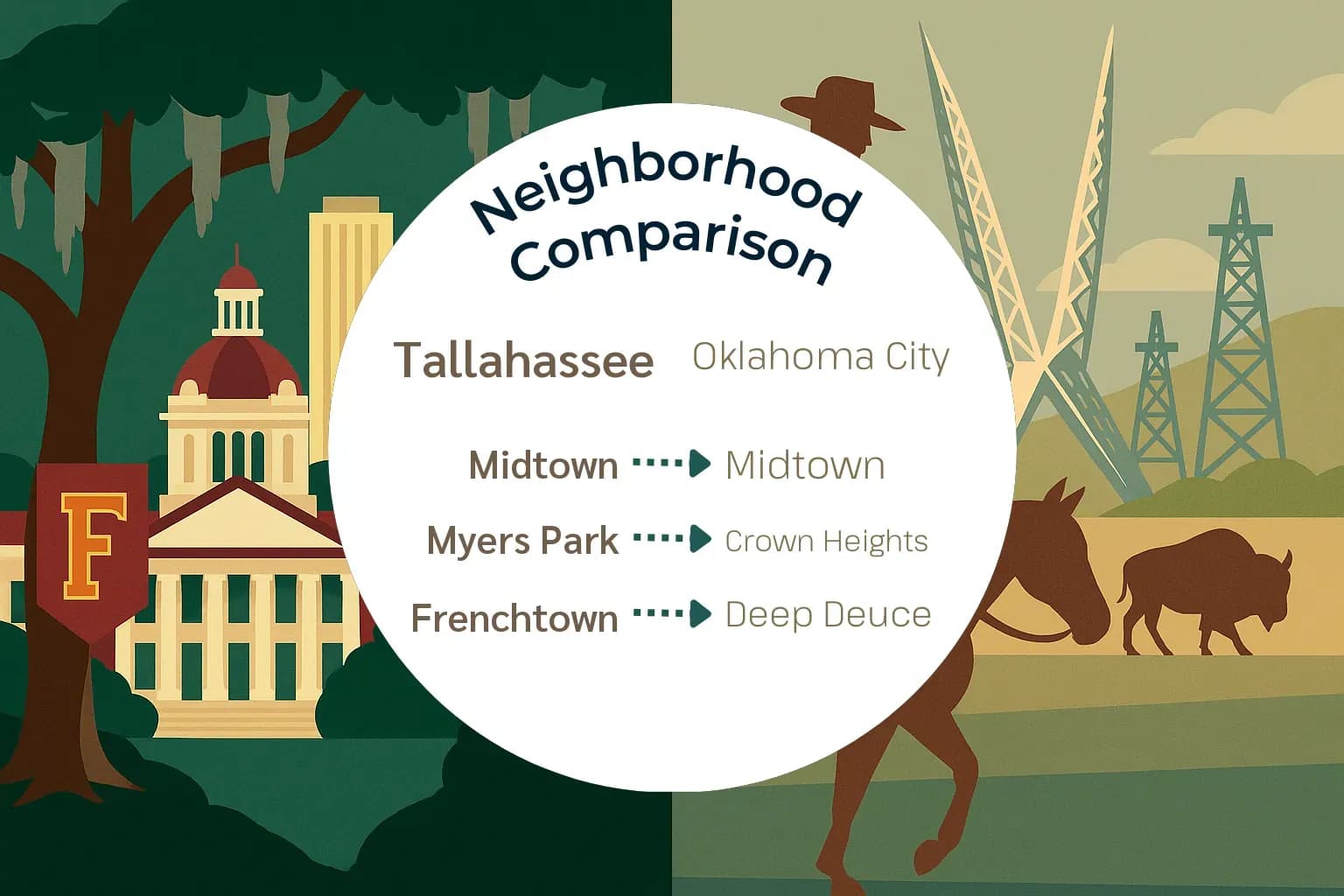 Tallahassee vs Oklahoma City Neighborhood Comparison