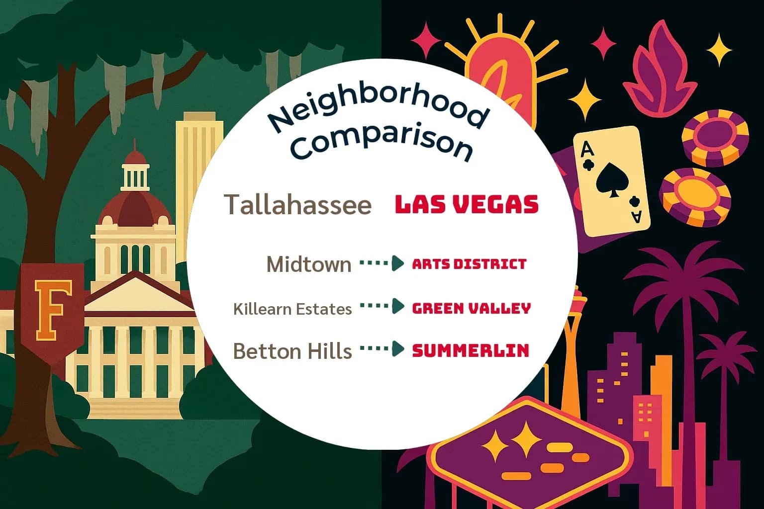 Tallahassee vs Las Vegas Neighborhood Comparison