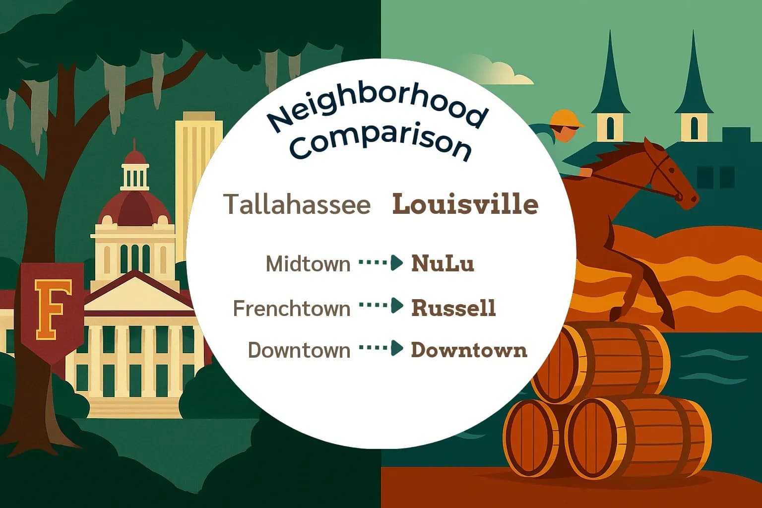 Tallahassee vs Louisville Neighborhood Comparison