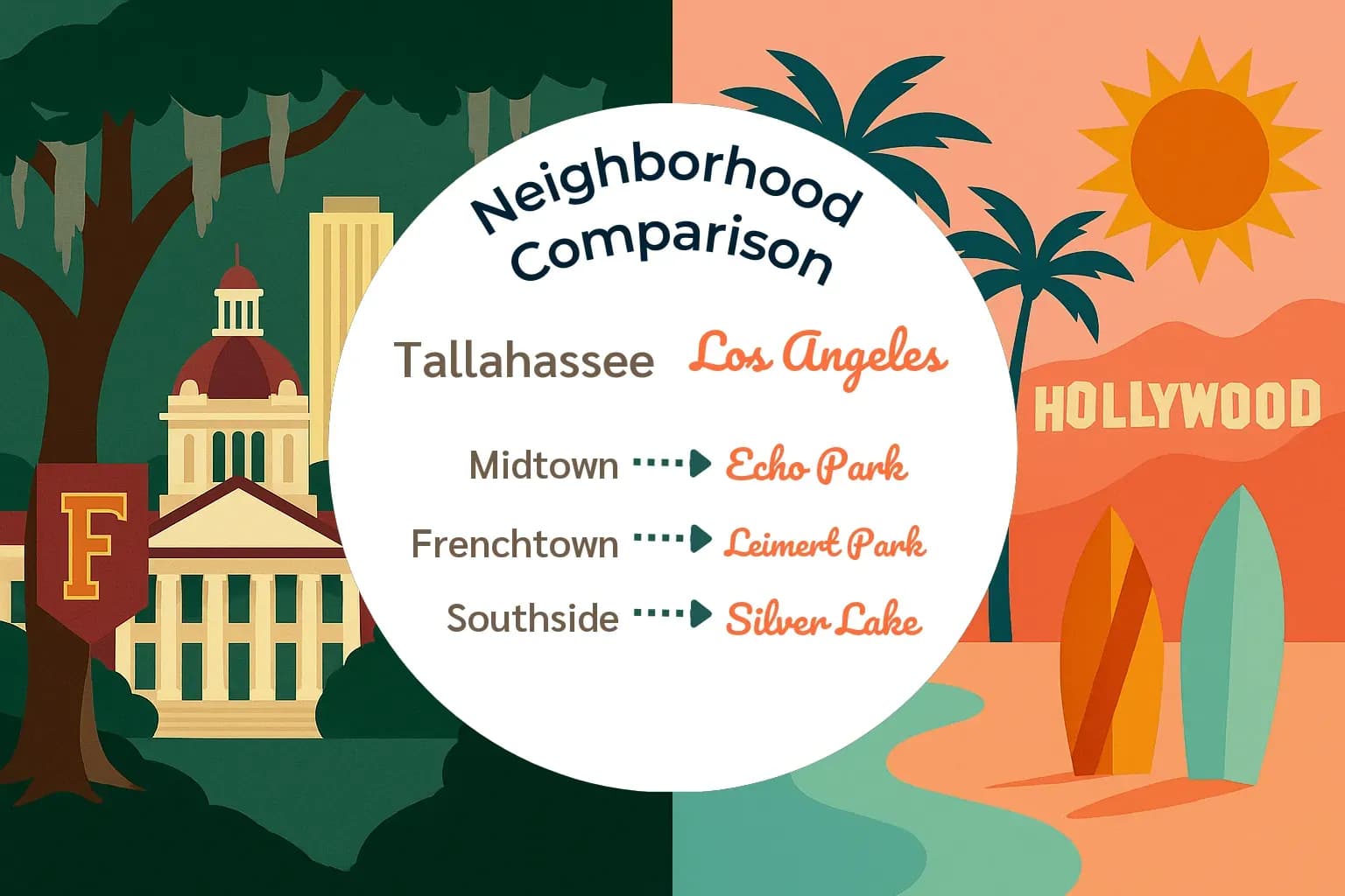 Tallahassee vs Los Angeles Neighborhood Comparison