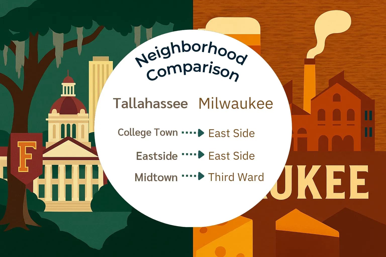 Tallahassee vs Milwaukee Neighborhood Comparison