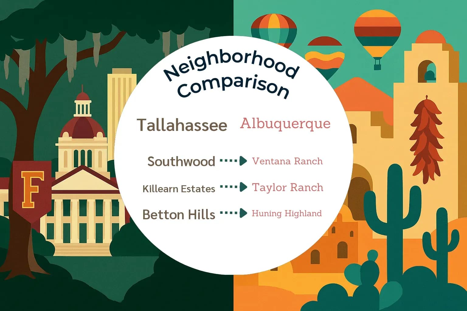 Tallahassee vs Albuquerque Neighborhood Comparison