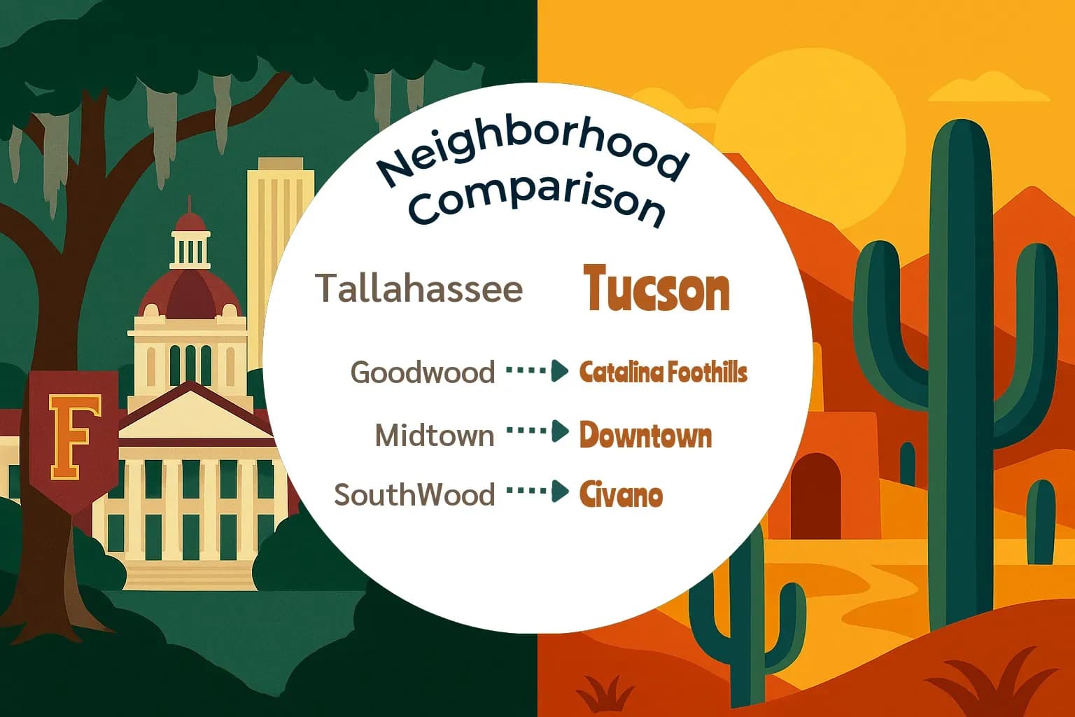 Tallahassee vs Tucson Neighborhood Comparison