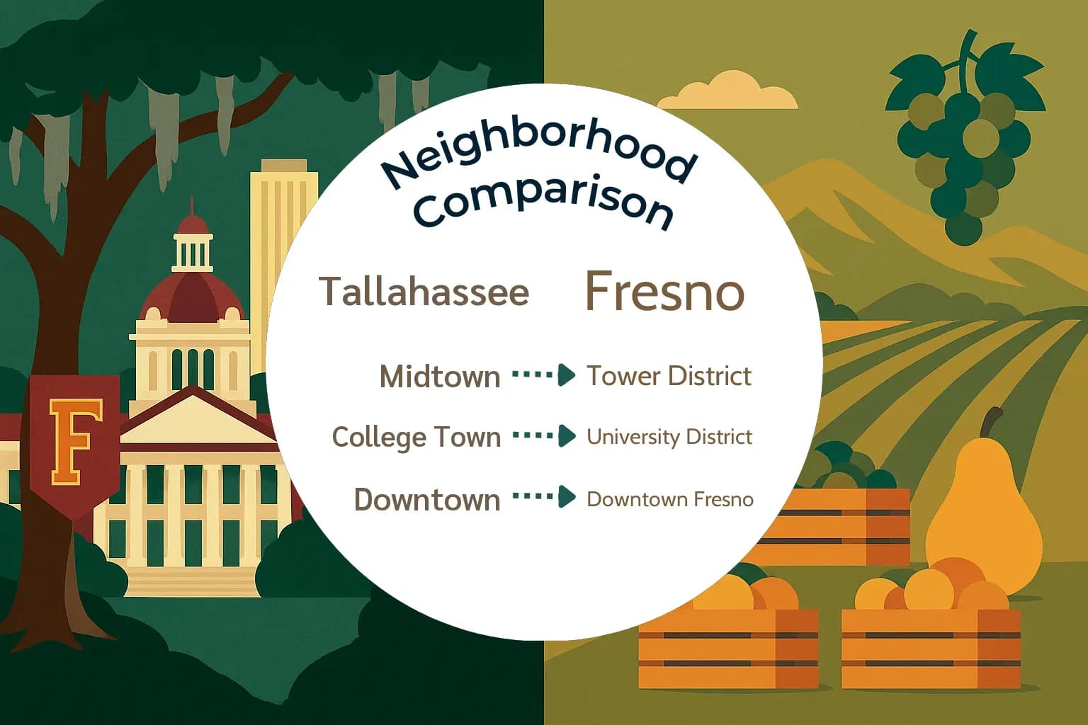 Tallahassee vs Fresno Neighborhood Comparison