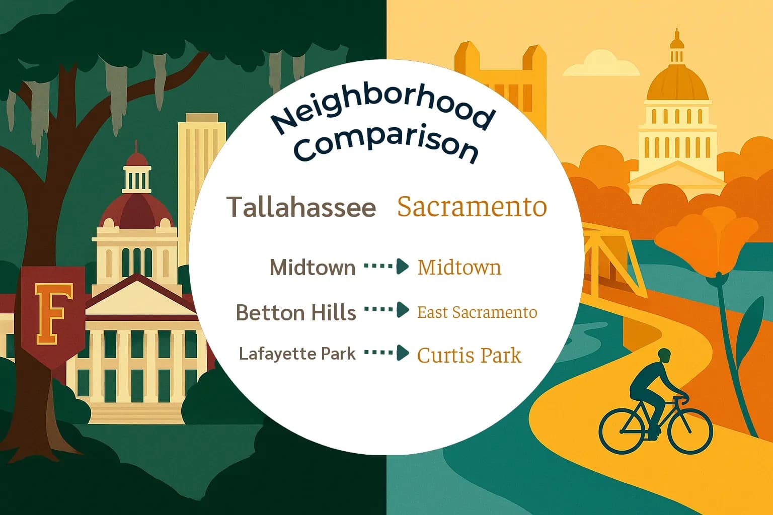 Tallahassee vs Sacramento Neighborhood Comparison