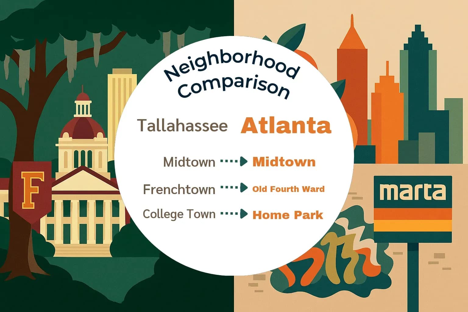 Tallahassee vs Atlanta Neighborhood Comparison