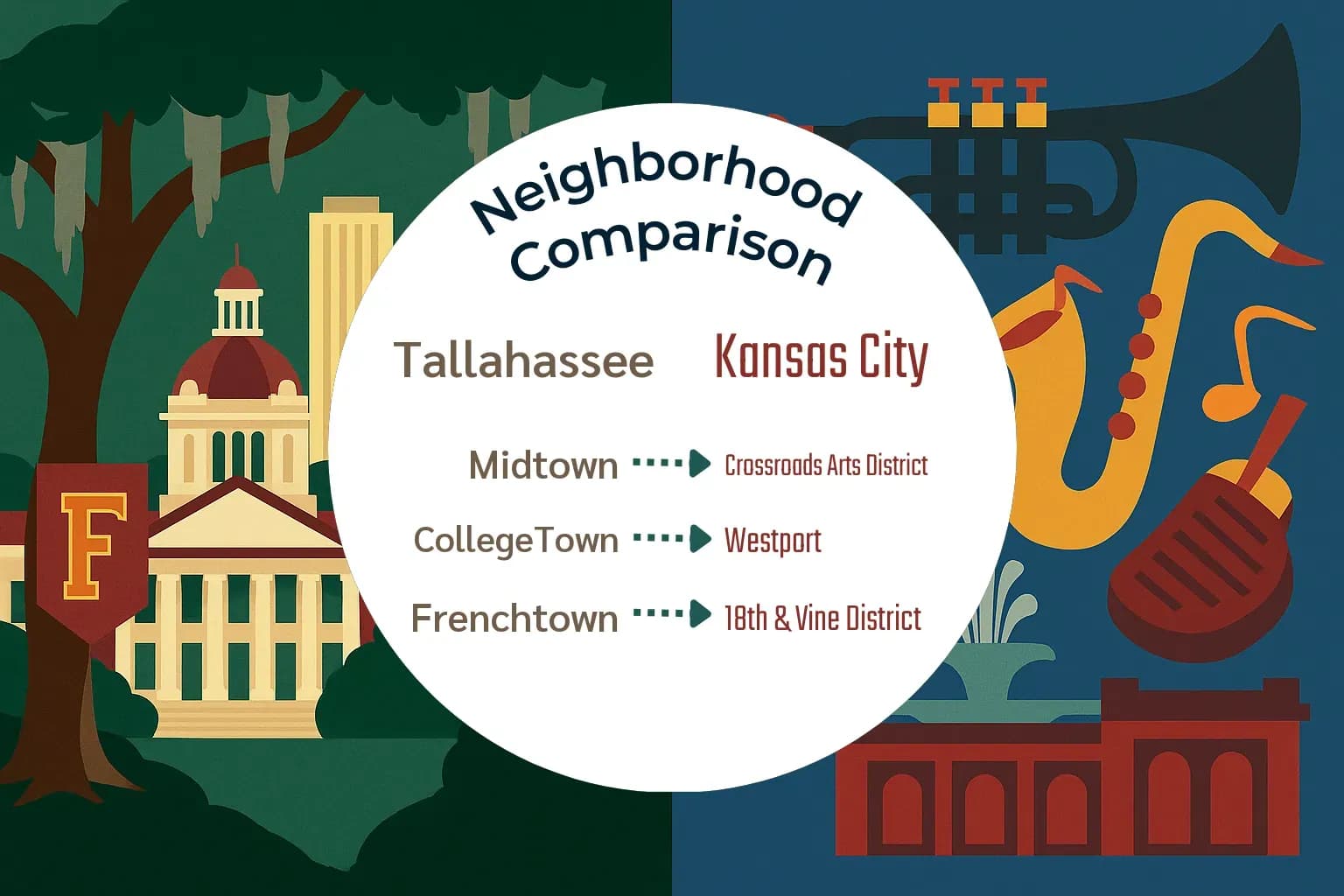 Tallahassee vs Kansas City Neighborhood Comparison