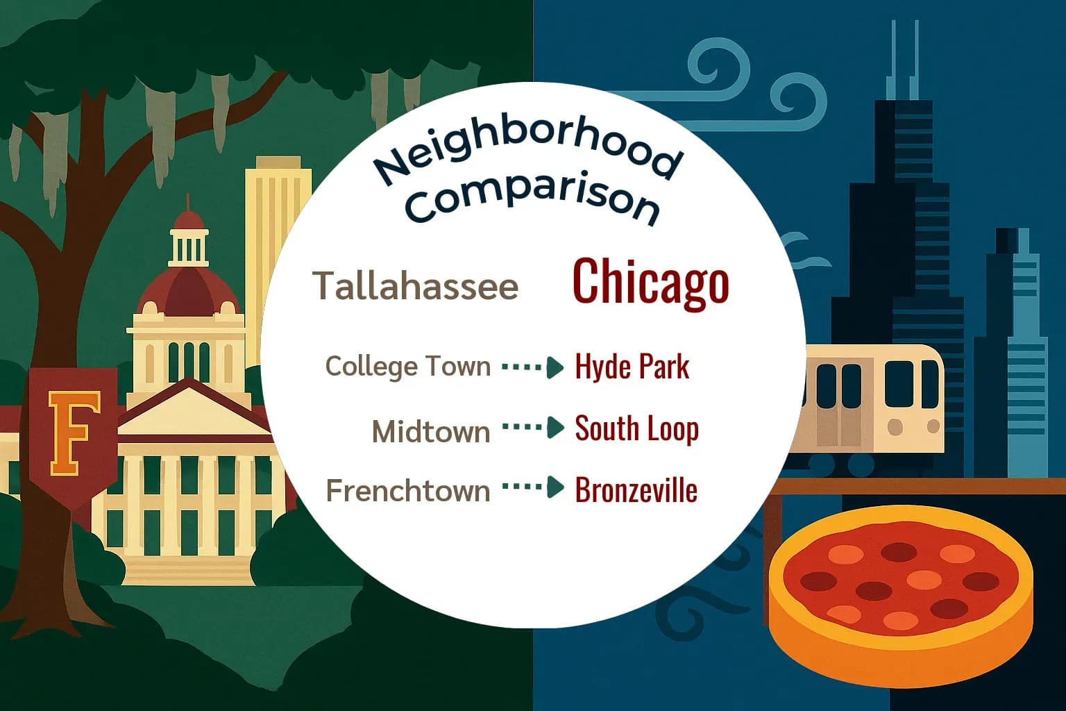 Tallahassee vs Chicago Neighborhood Comparison