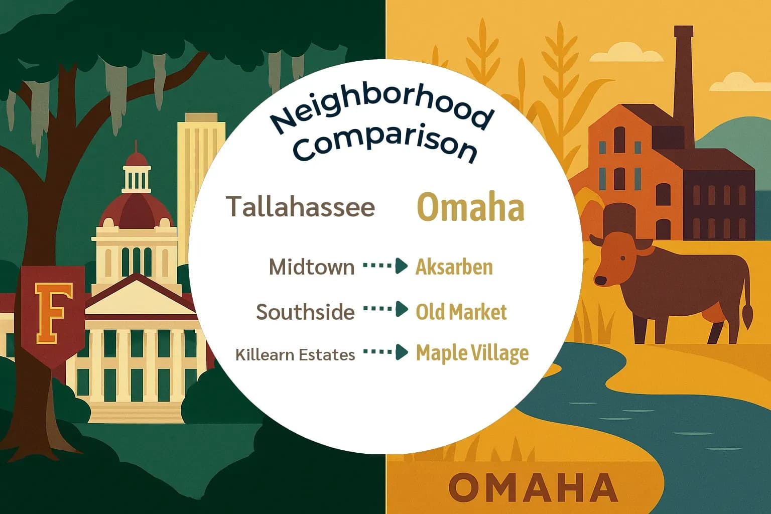 Tallahassee vs Omaha Neighborhood Comparison
