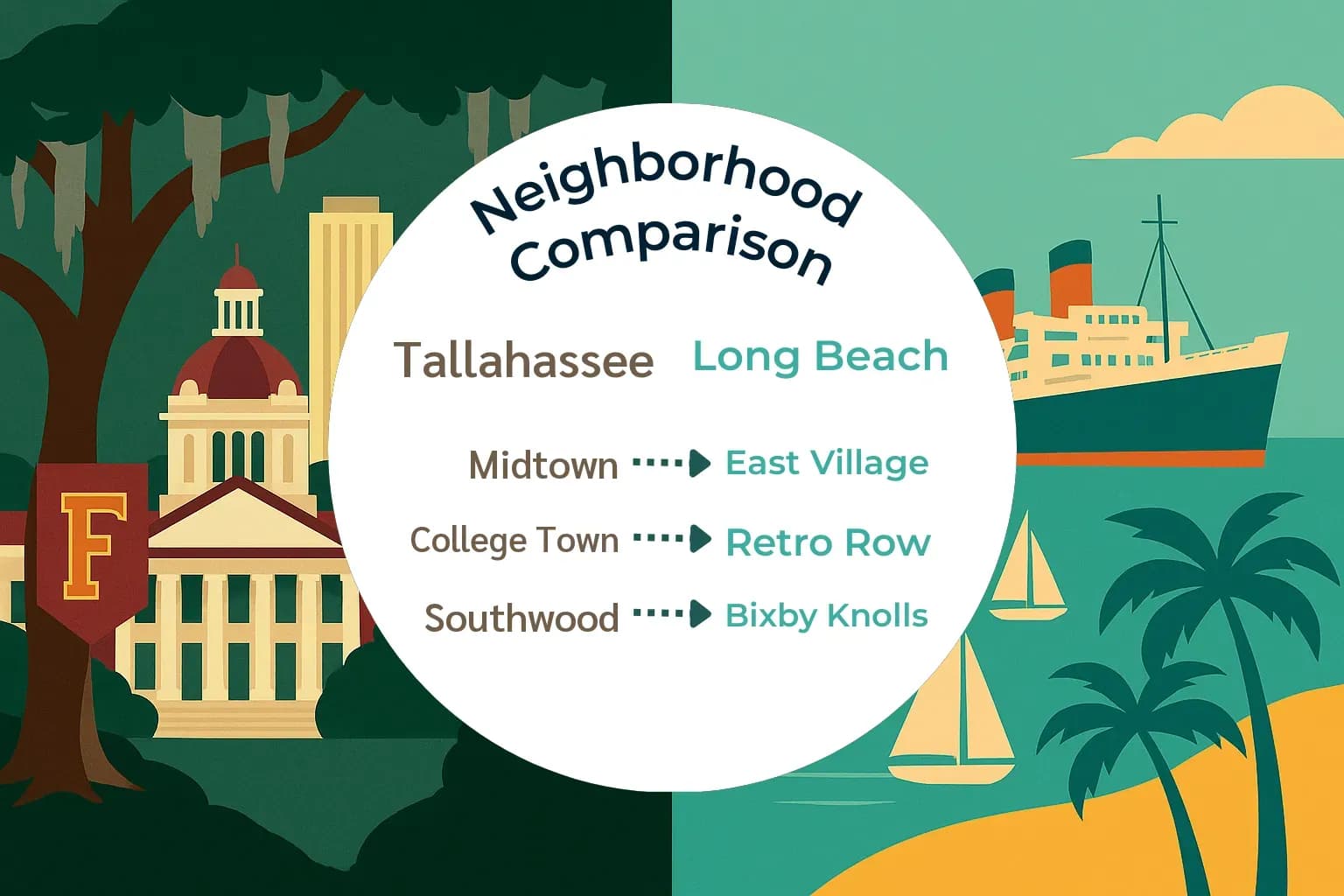 Tallahassee vs Long Beach Neighborhood Comparison