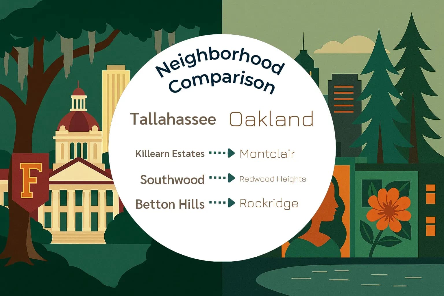 Tallahassee vs Oakland Neighborhood Comparison