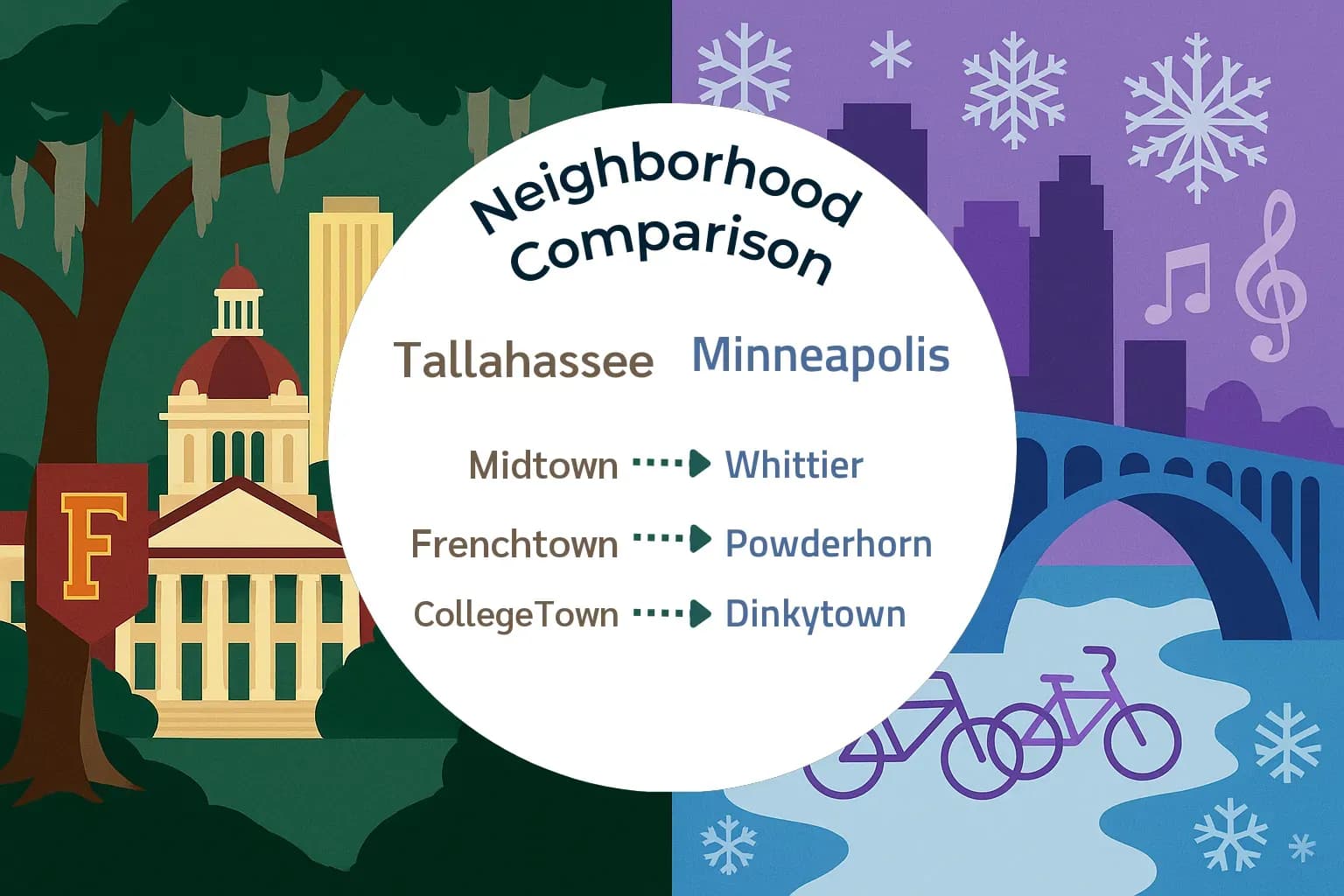 Tallahassee vs Minneapolis Neighborhood Comparison