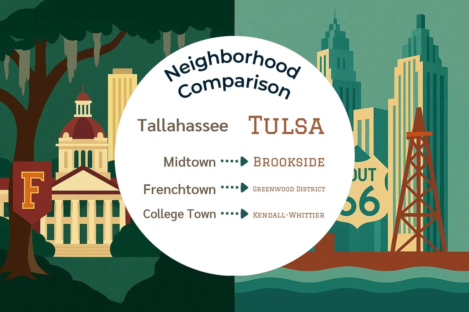Tallahassee vs Tulsa Neighborhood Comparison