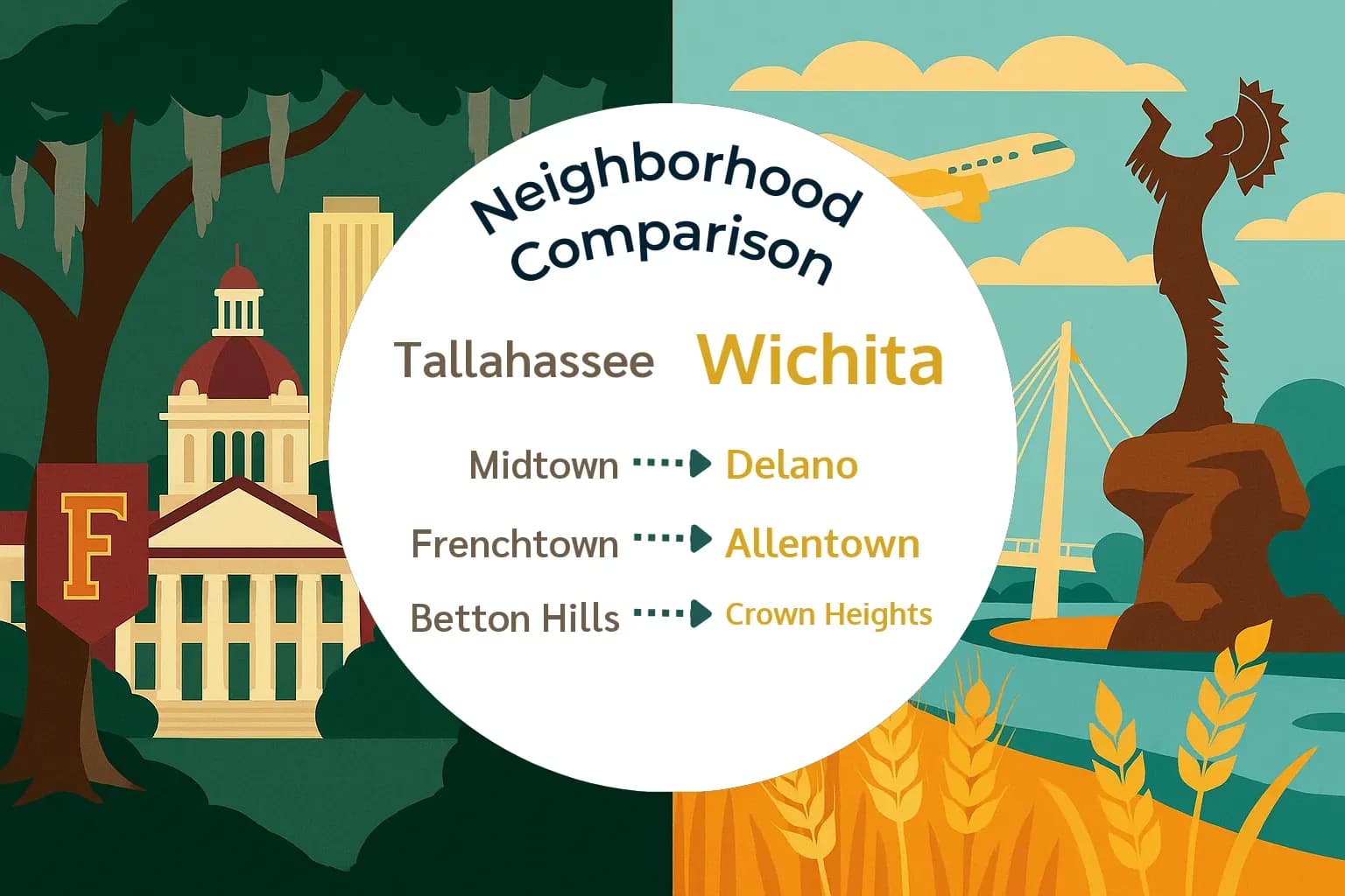 Tallahassee vs Wichita Neighborhood Comparison