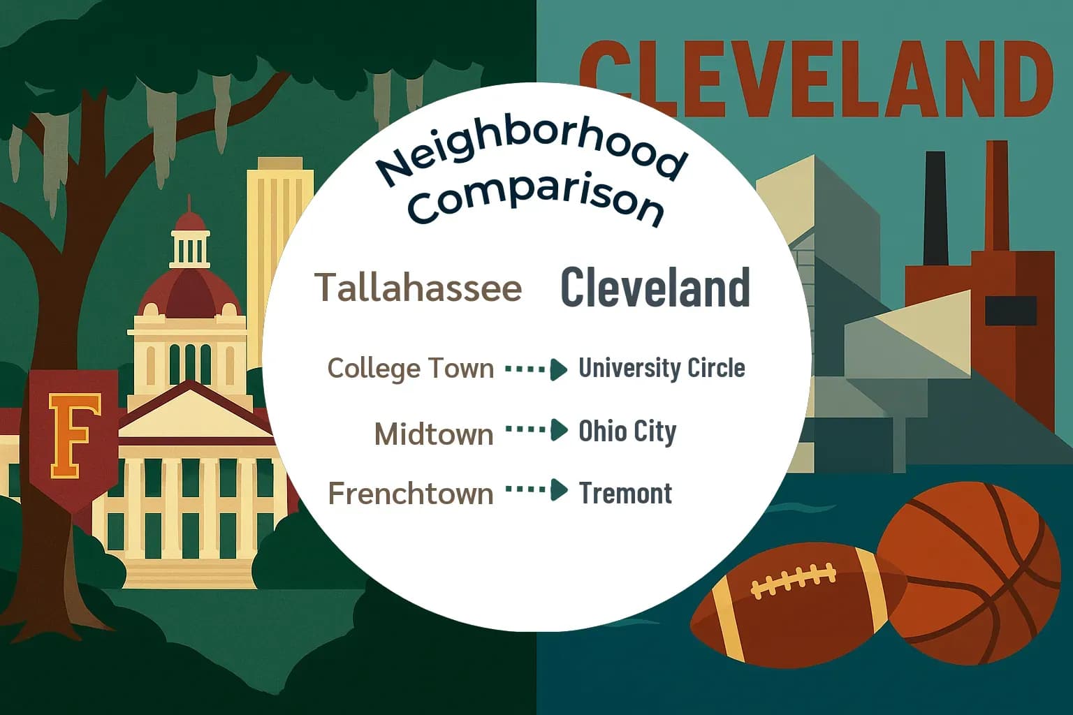 Tallahassee vs Cleveland Neighborhood Comparison
