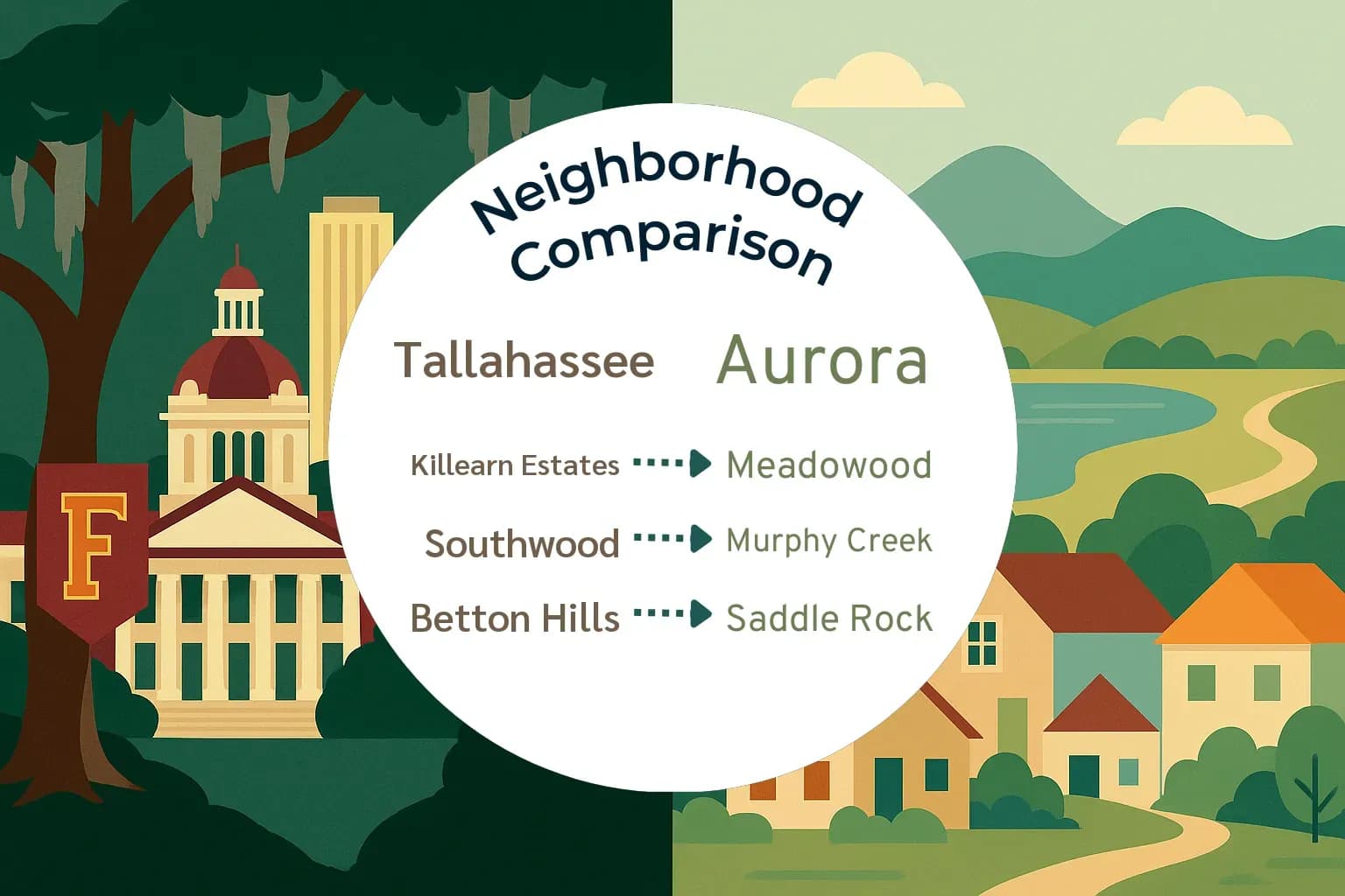 Tallahassee vs Aurora Neighborhood Comparison