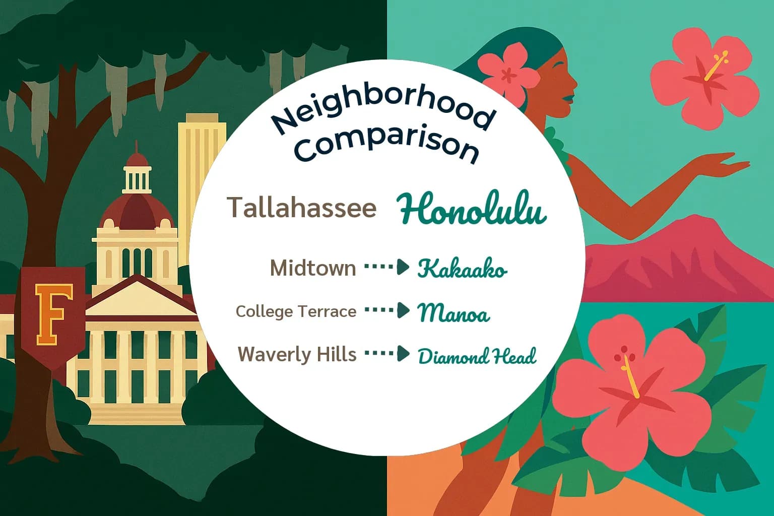 Tallahassee vs Honolulu Neighborhood Comparison