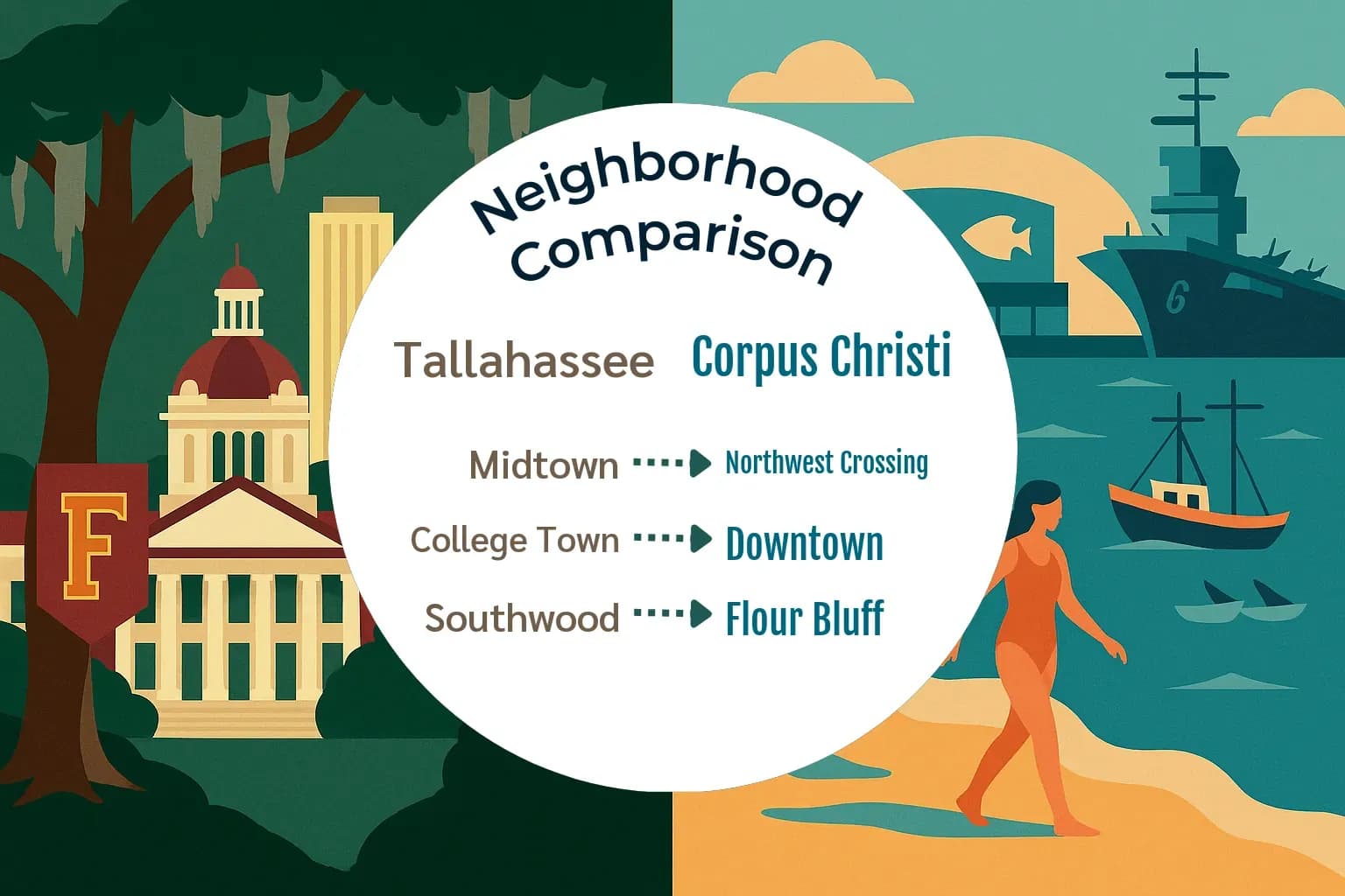 Tallahassee vs Corpus Christi Neighborhood Comparison
