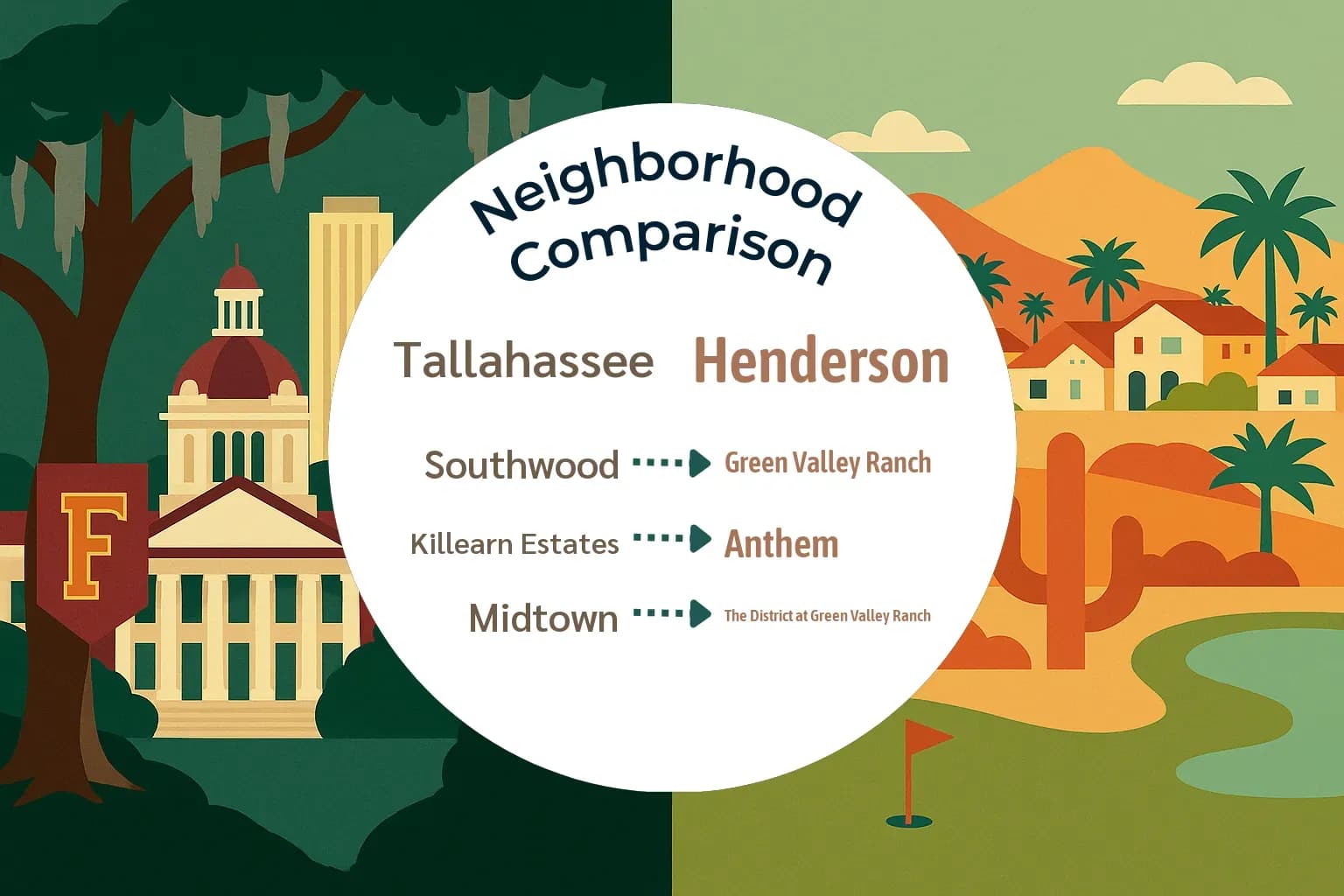 Tallahassee vs Henderson Neighborhood Comparison