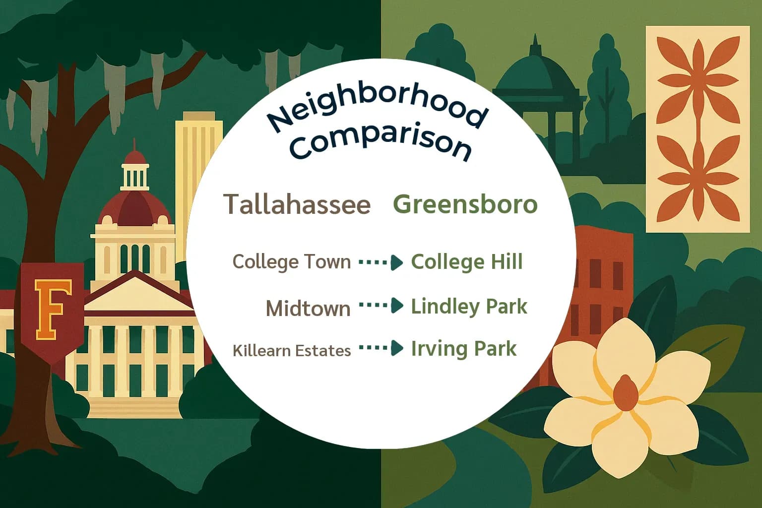 Tallahassee vs Greensboro Neighborhood Comparison