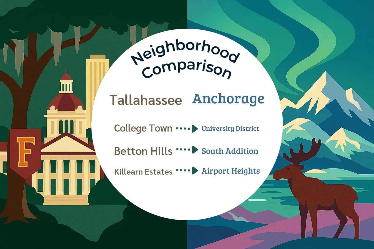Tallahassee vs Anchorage Neighborhood Comparison