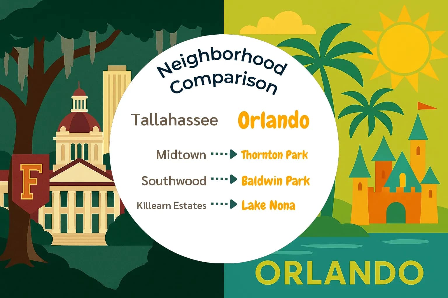 Tallahassee vs Orlando Neighborhood Comparison
