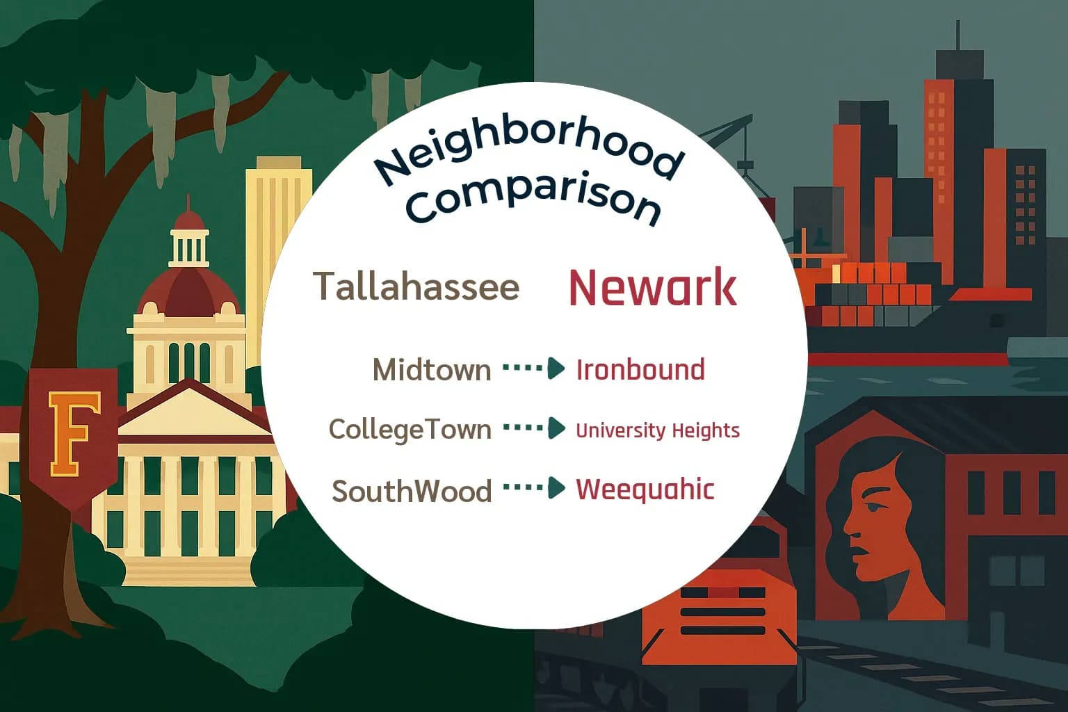 Tallahassee vs Newark Neighborhood Comparison