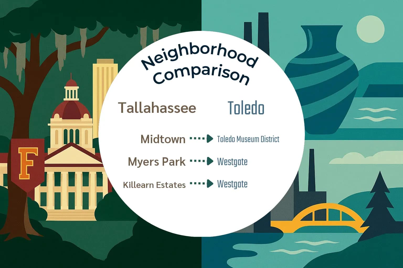 Tallahassee vs Toledo Neighborhood Comparison